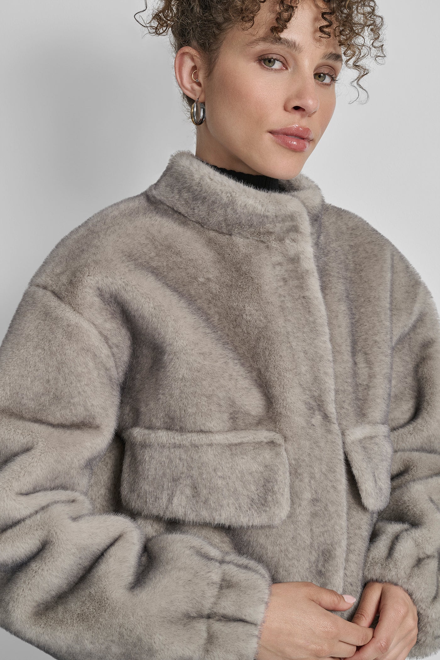 FAUX MINK BONDED SHEARLING VIEW 4 | WOMENS COATS & JACKETS