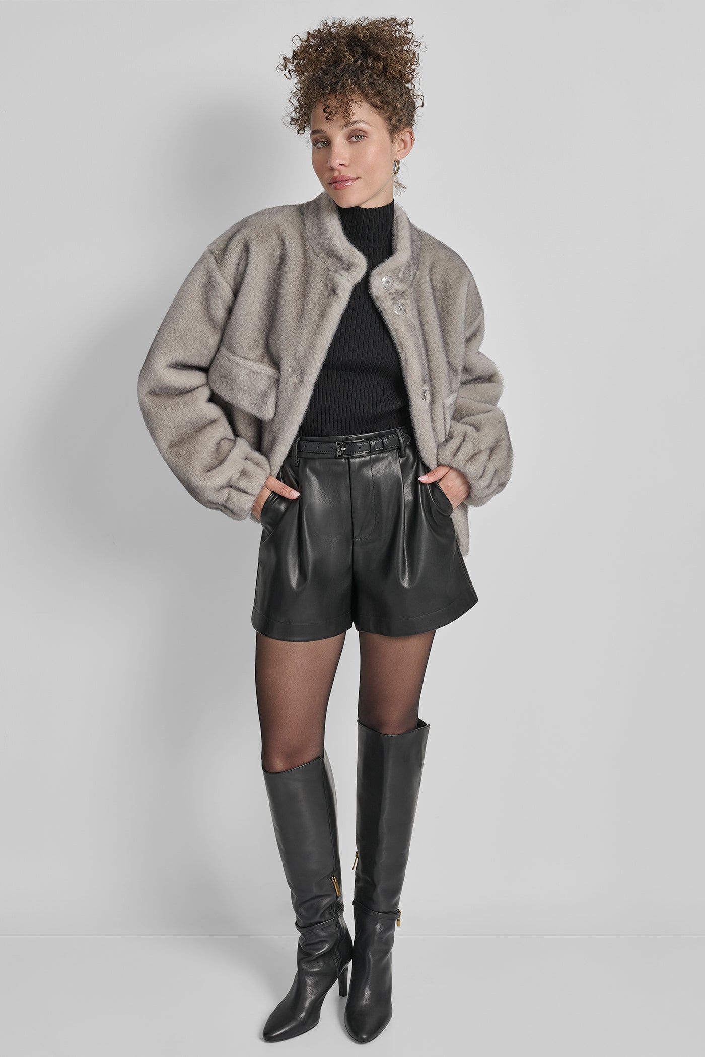 FAUX MINK BONDED SHEARLING VIEW 7 | WOMENS COATS & JACKETS