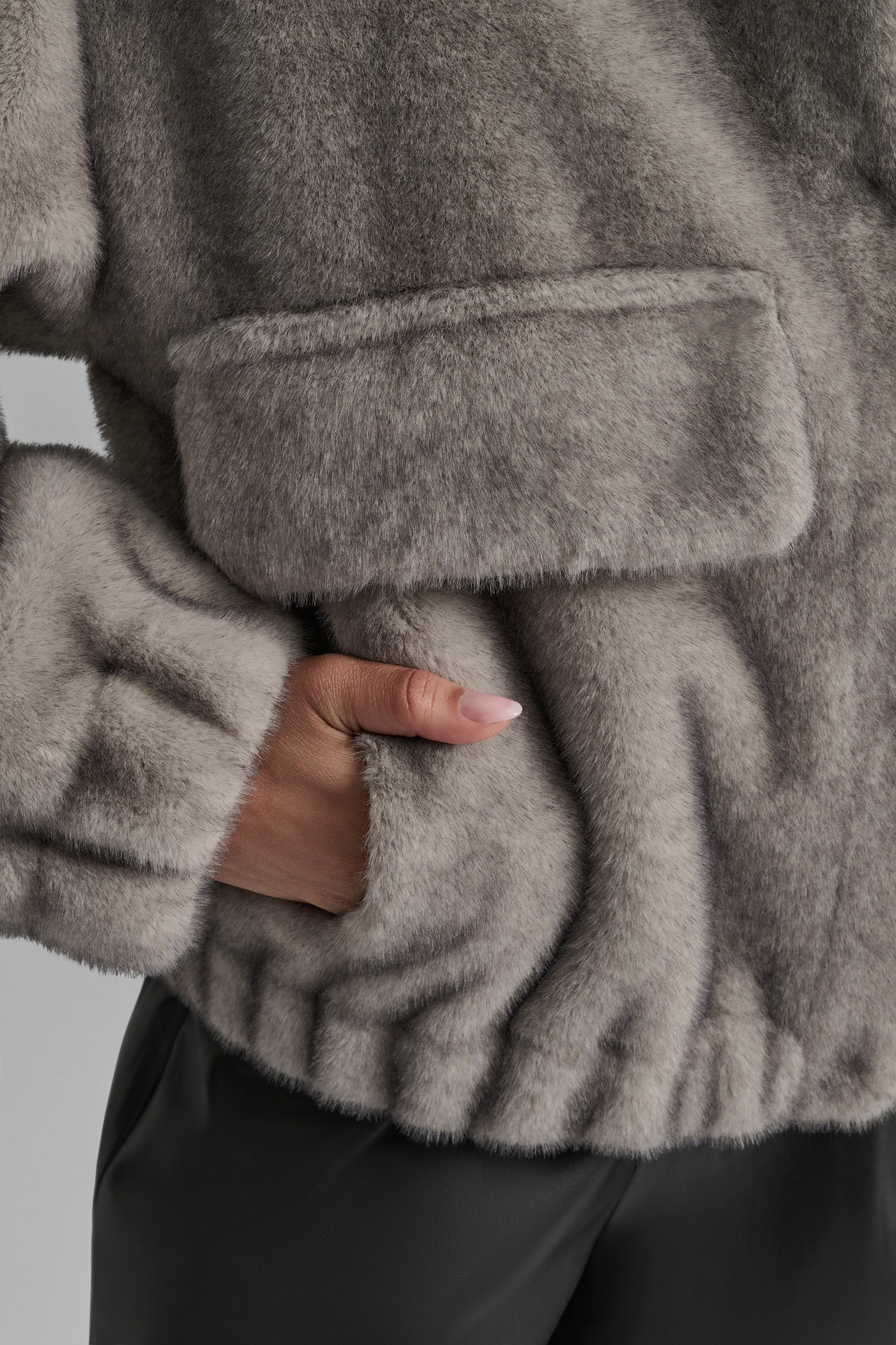 FAUX MINK BONDED SHEARLING VIEW 5 | WOMENS COATS & JACKETS