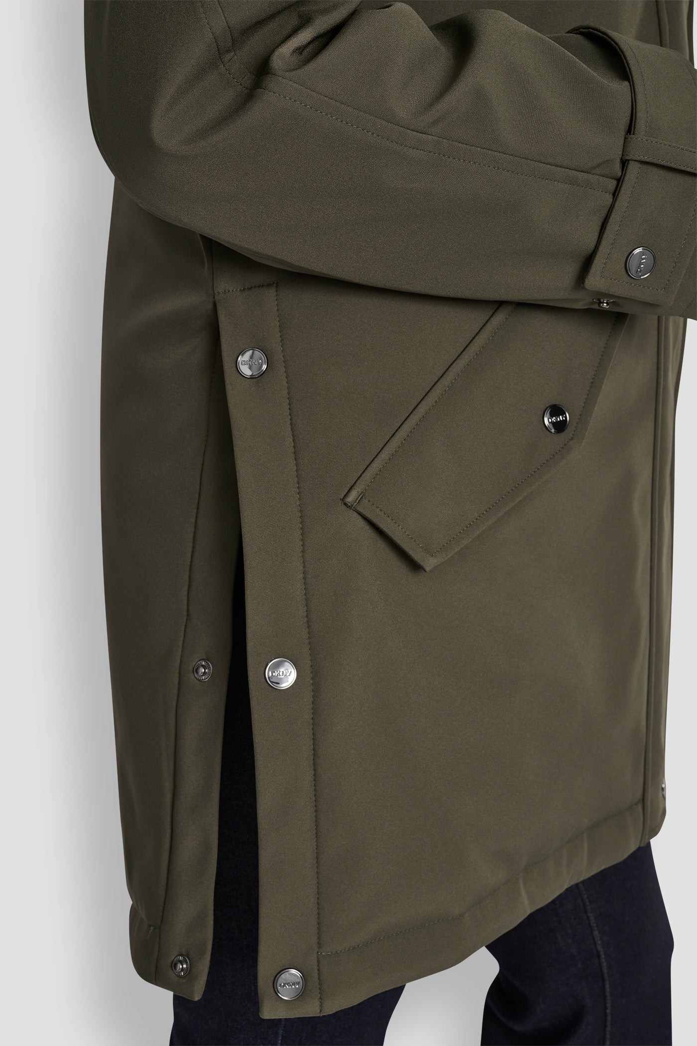 MID LENGTH FLEXTECH COAT WITH FUR HOOD VIEW 6 | Cold Weather Coats