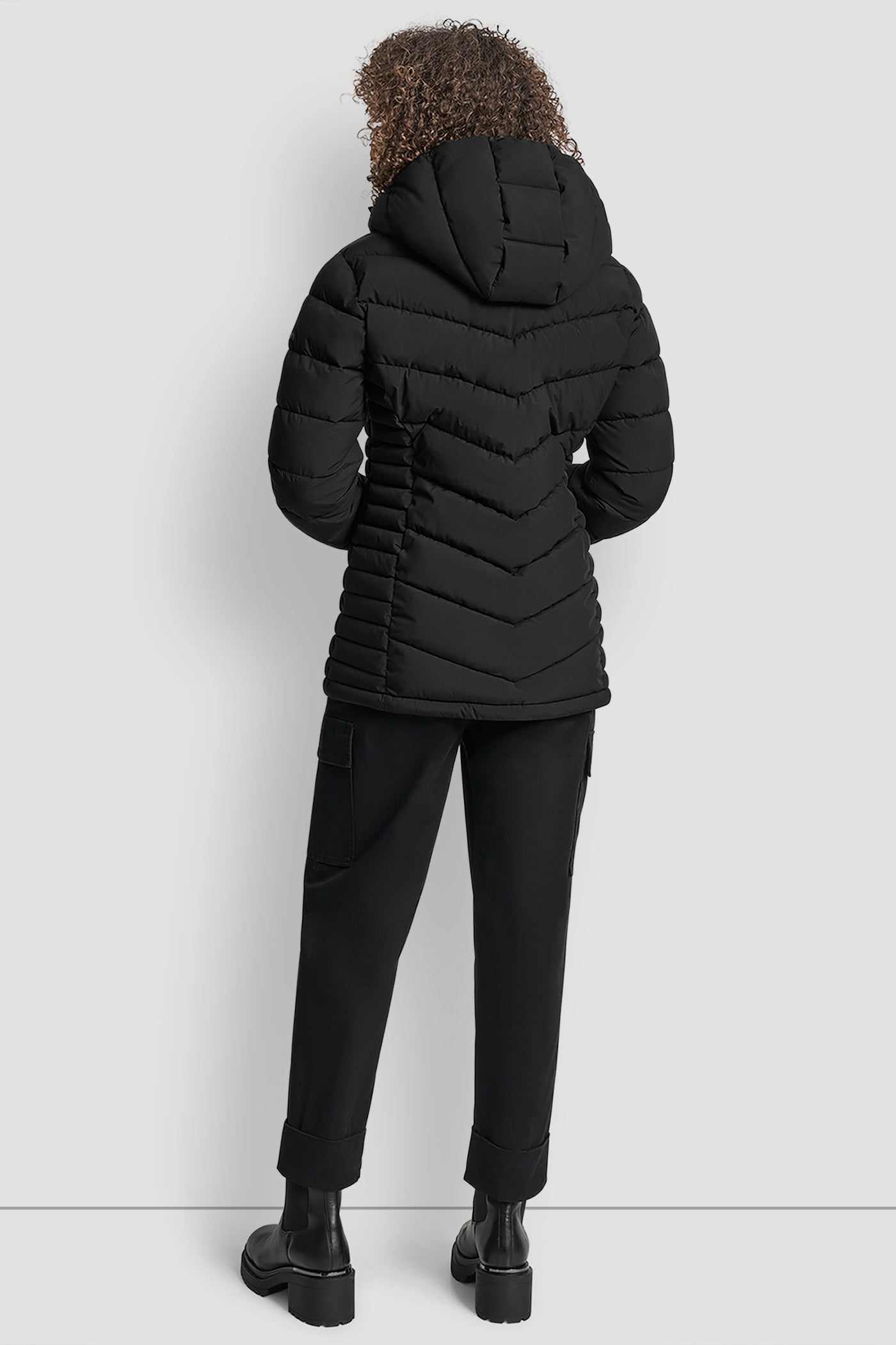 Black LIGHTWEIGHT PUFFER JACKET, VIEW 2 | WOMENS COATS & JACKETS