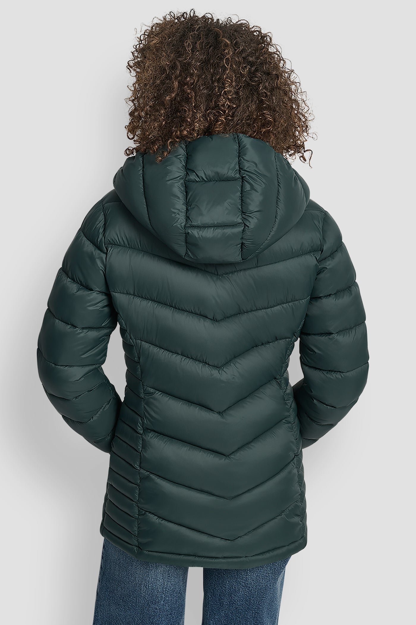 MALACHITE LIGHTWEIGHT PUFFER JACKET, BACK VIEW | WOMENS COATS & JACKETS