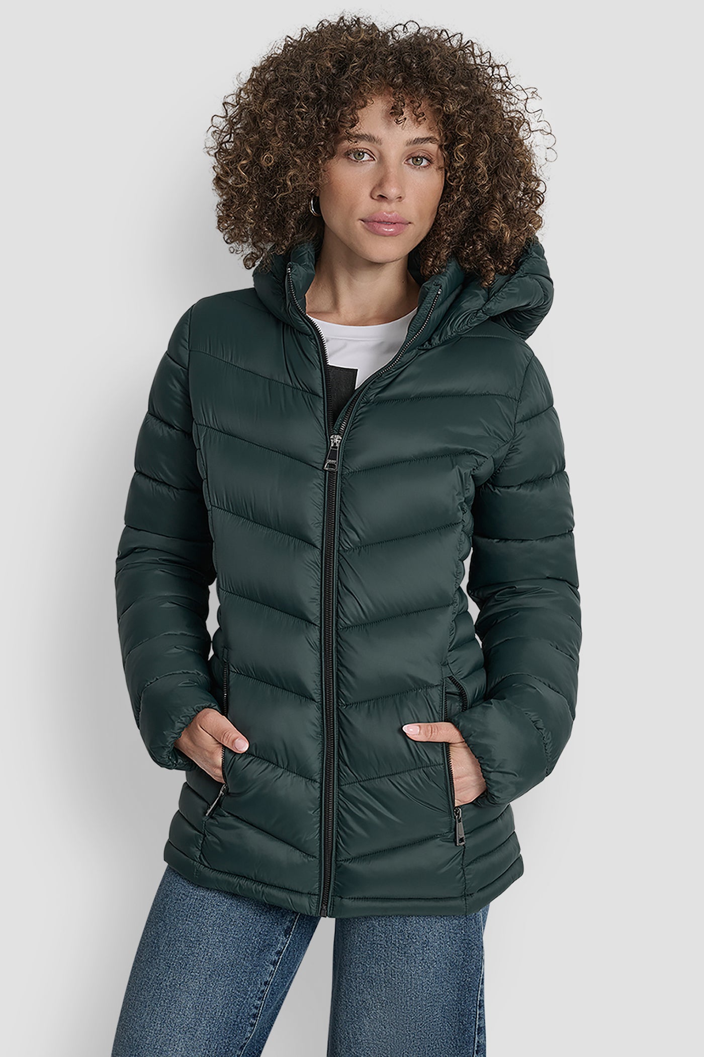 MALACHITE LIGHTWEIGHT PUFFER JACKET, FRONT VIEW | WOMENS COATS & JACKETS