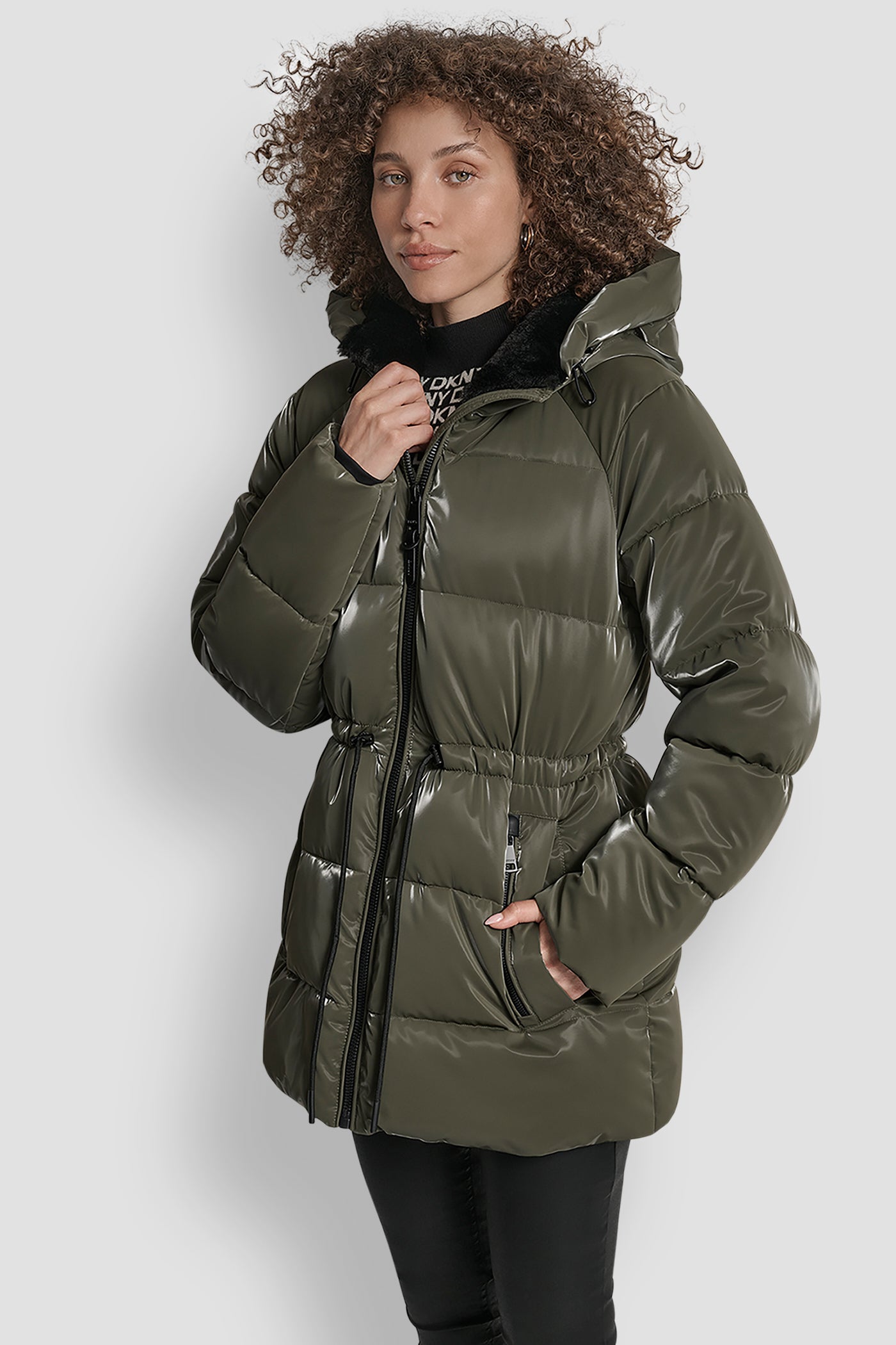 MID LENGTH LUSH PUFFER JACKET VIEW 3 | New Arrivals
