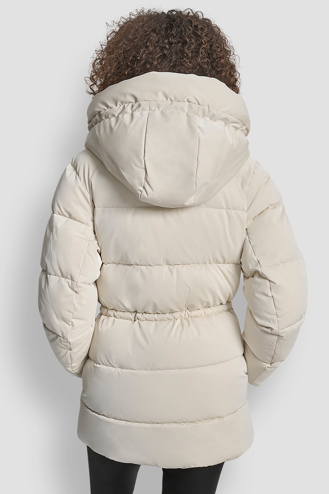 PEARL MID LENGTH LUSH PUFFER JACKET, BACK VIEW | New Arrivals