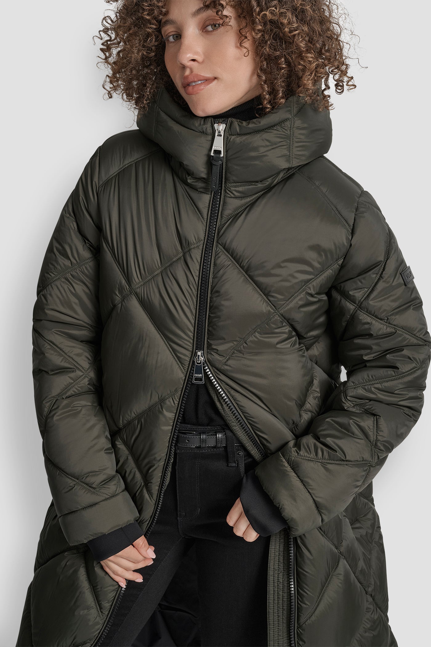 SILKY LONG QUILTED PARKA VIEW 4 | Cold Weather Coats