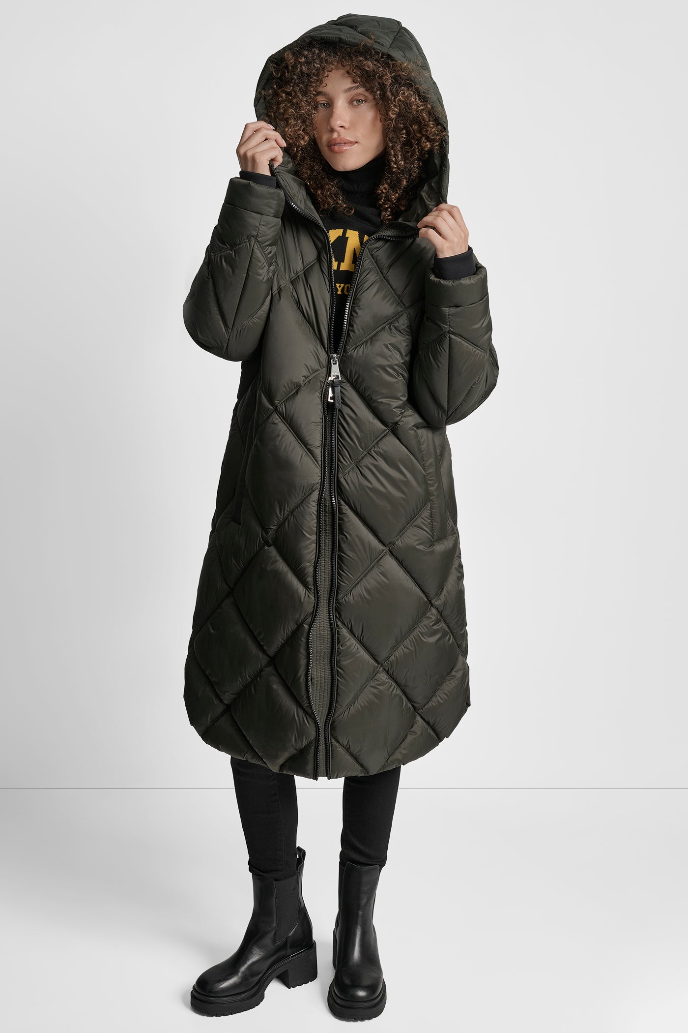 SILKY LONG QUILTED PARKA VIEW 6 | Cold Weather Coats