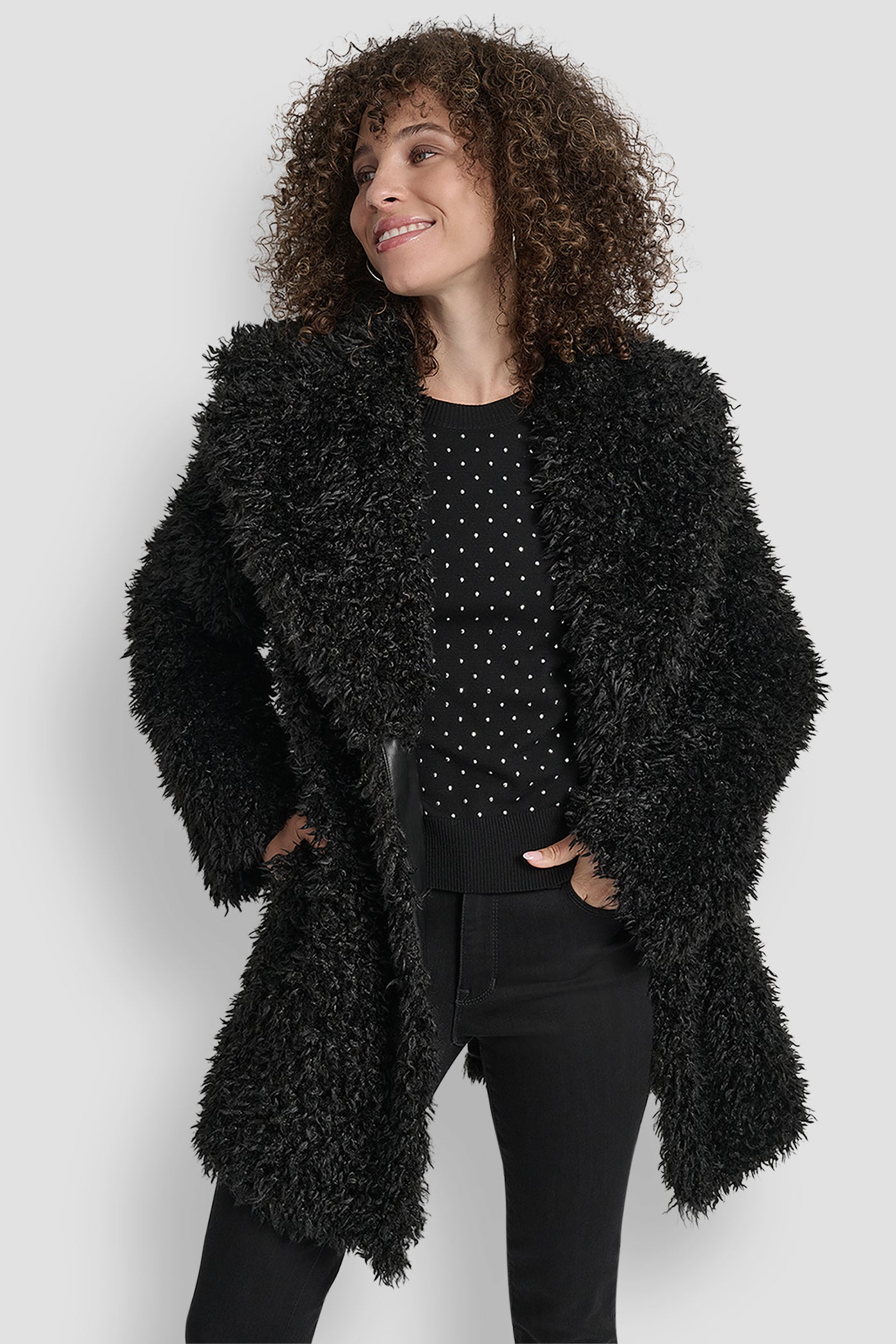 FAUX TEDDY FUR JACKET VIEW 5 | WOMENS COATS & JACKETS