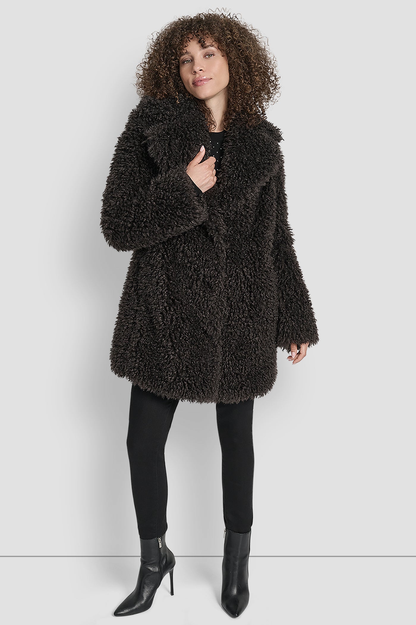 FAUX TEDDY FUR JACKET VIEW 4 | All Products