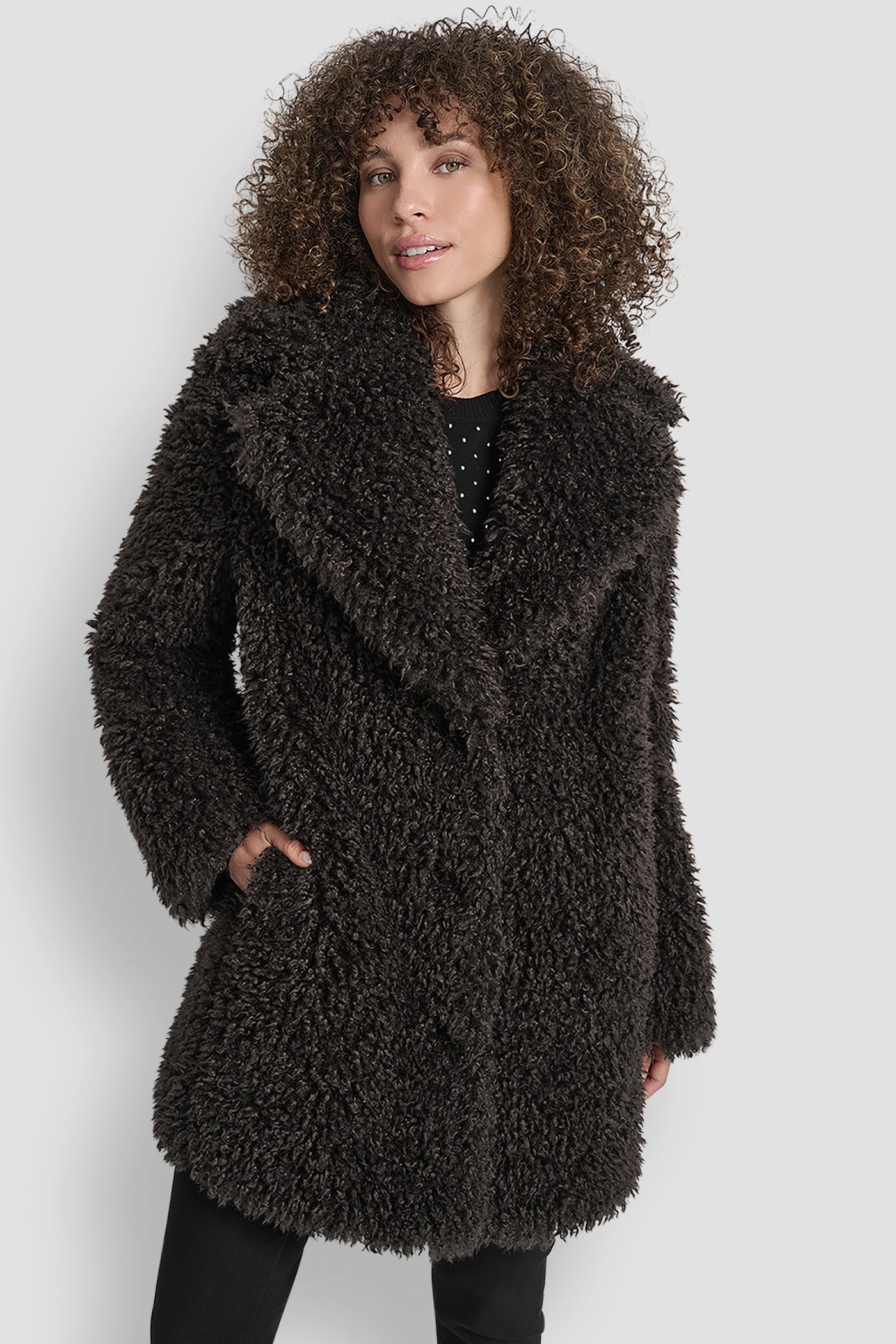 FAUX TEDDY FUR JACKET VIEW 3 | All Products