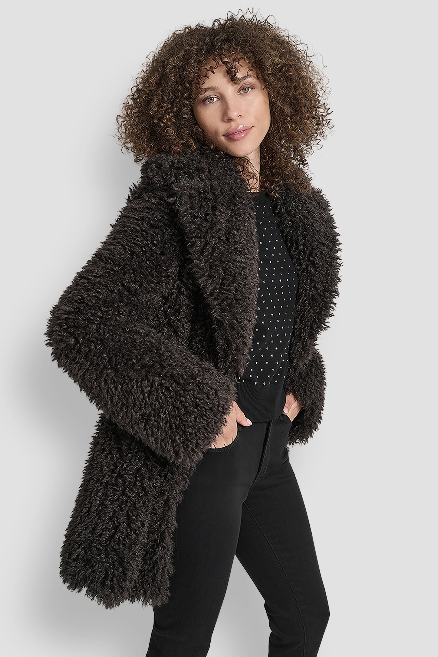 BITTER FAUX TEDDY FUR JACKET, VIEW 2 | All Products