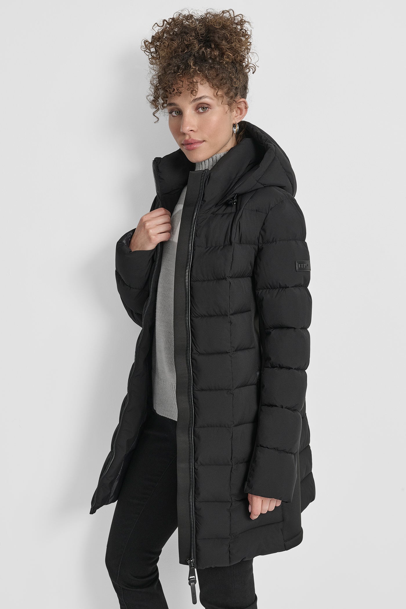 LONG MIX MEDIA JACKET WITH HOOD VIEW 3 | New Arrivals