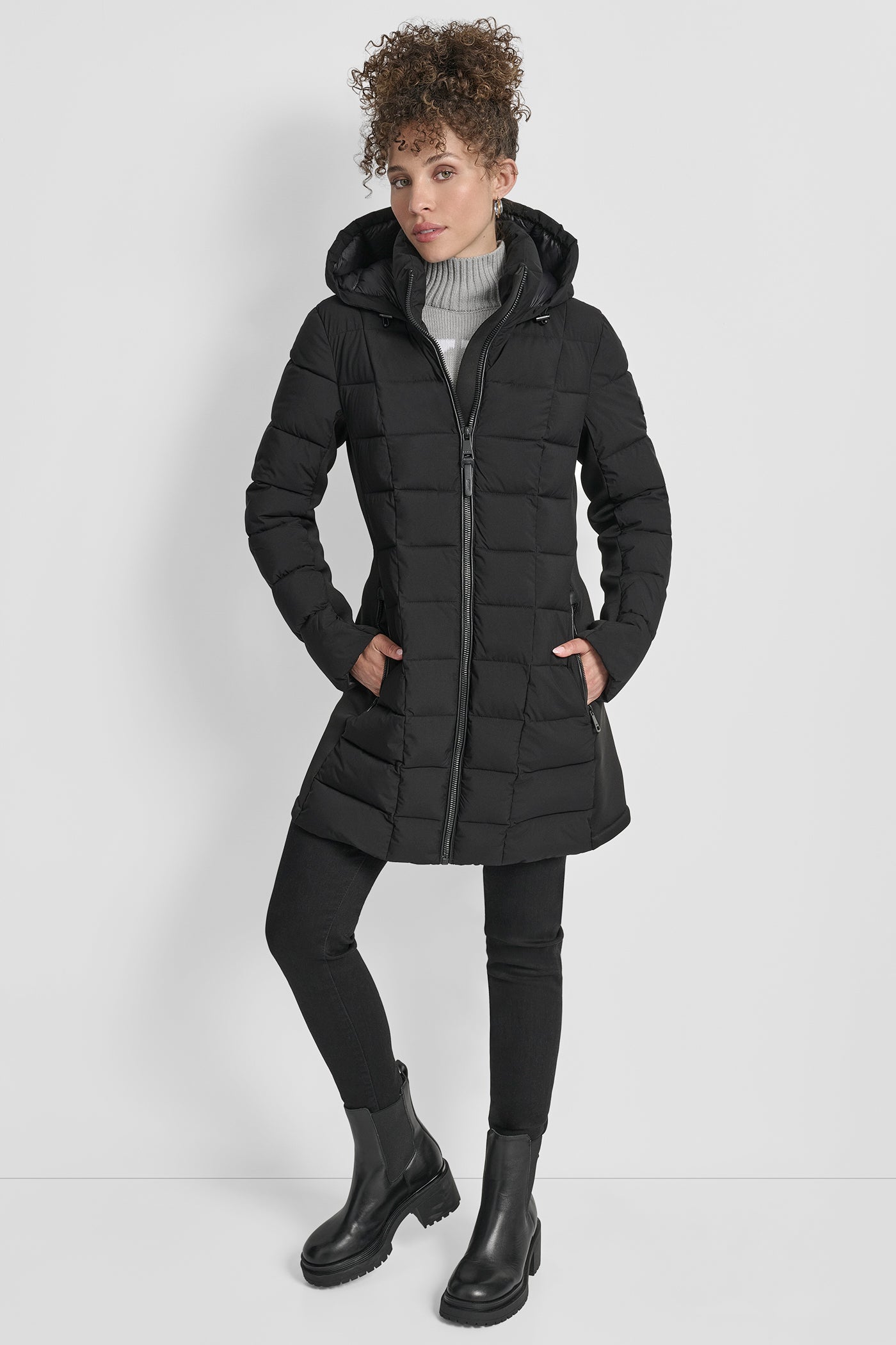 LONG MIX MEDIA JACKET WITH HOOD VIEW 6 | New Arrivals