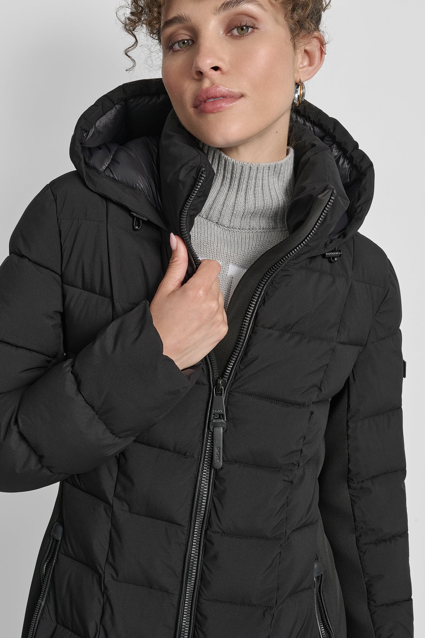 LONG MIX MEDIA JACKET WITH HOOD VIEW 4 | New Arrivals