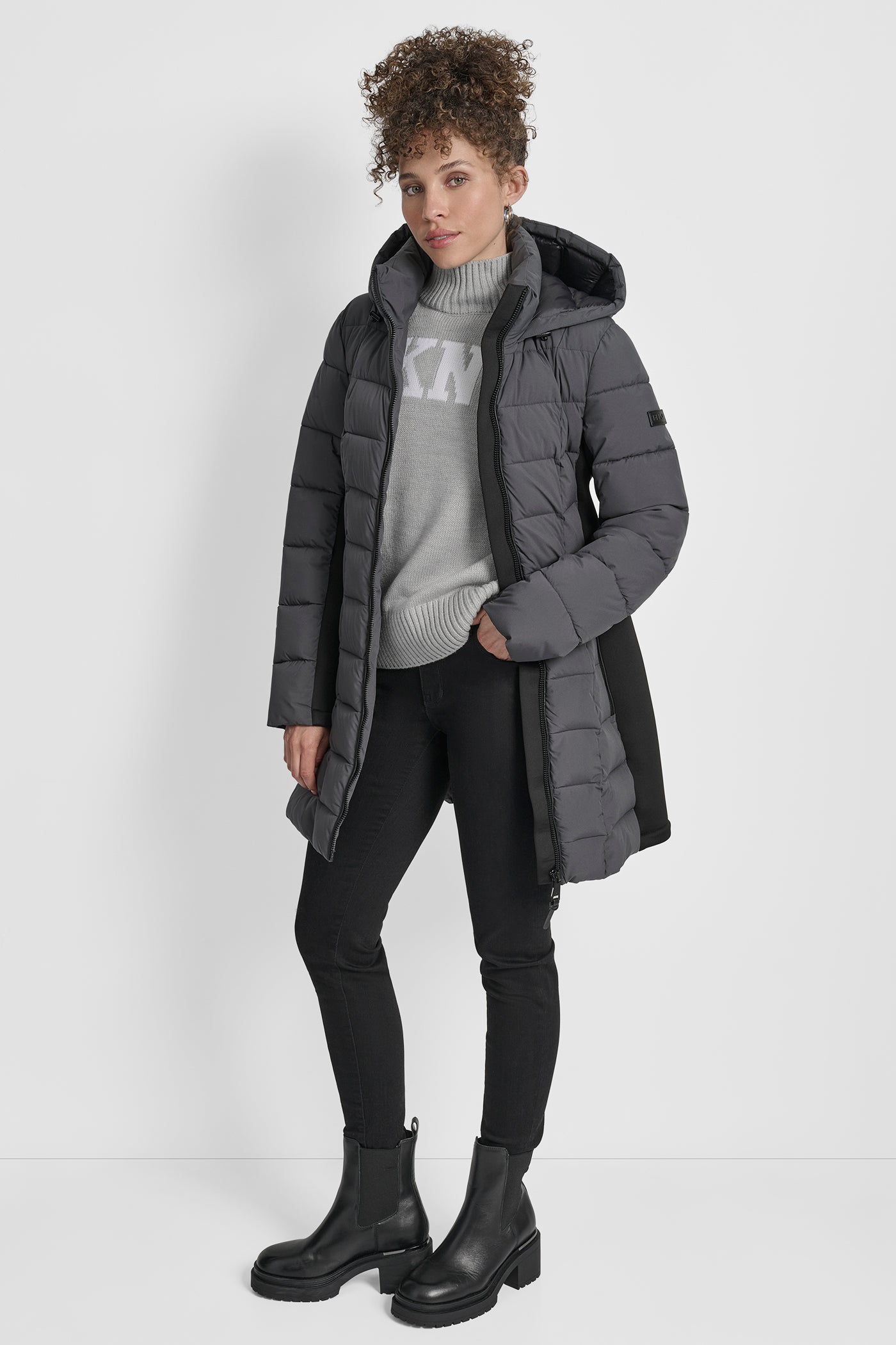 LONG MIX MEDIA JACKET WITH HOOD VIEW 7 | New Arrivals