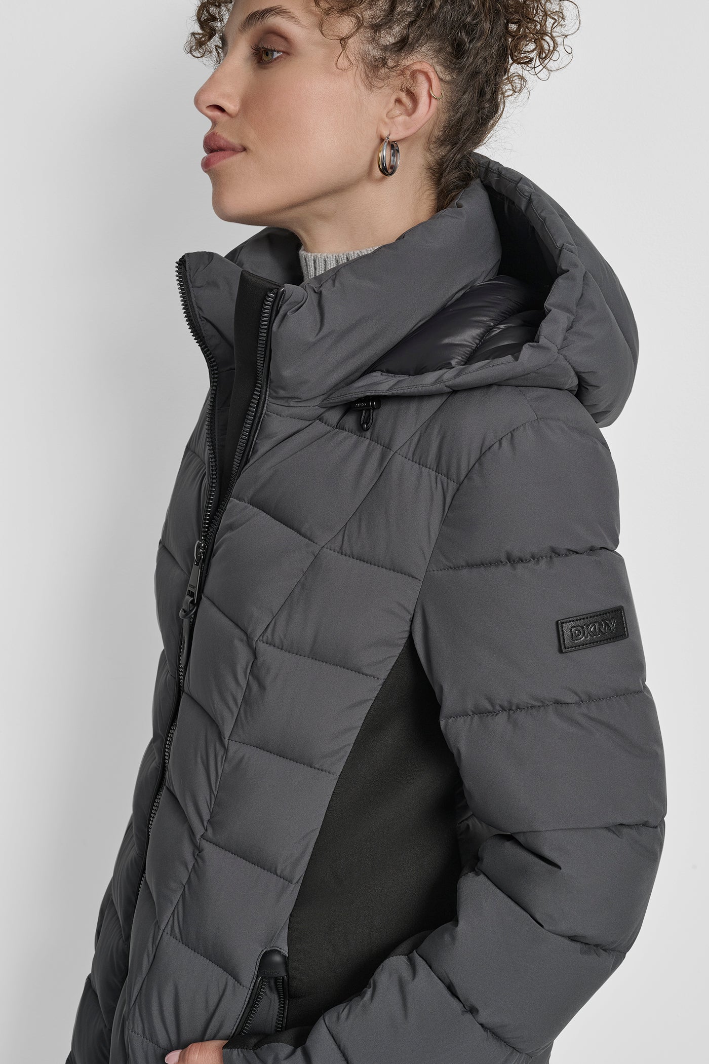 LONG MIX MEDIA JACKET WITH HOOD VIEW 4 | New Arrivals