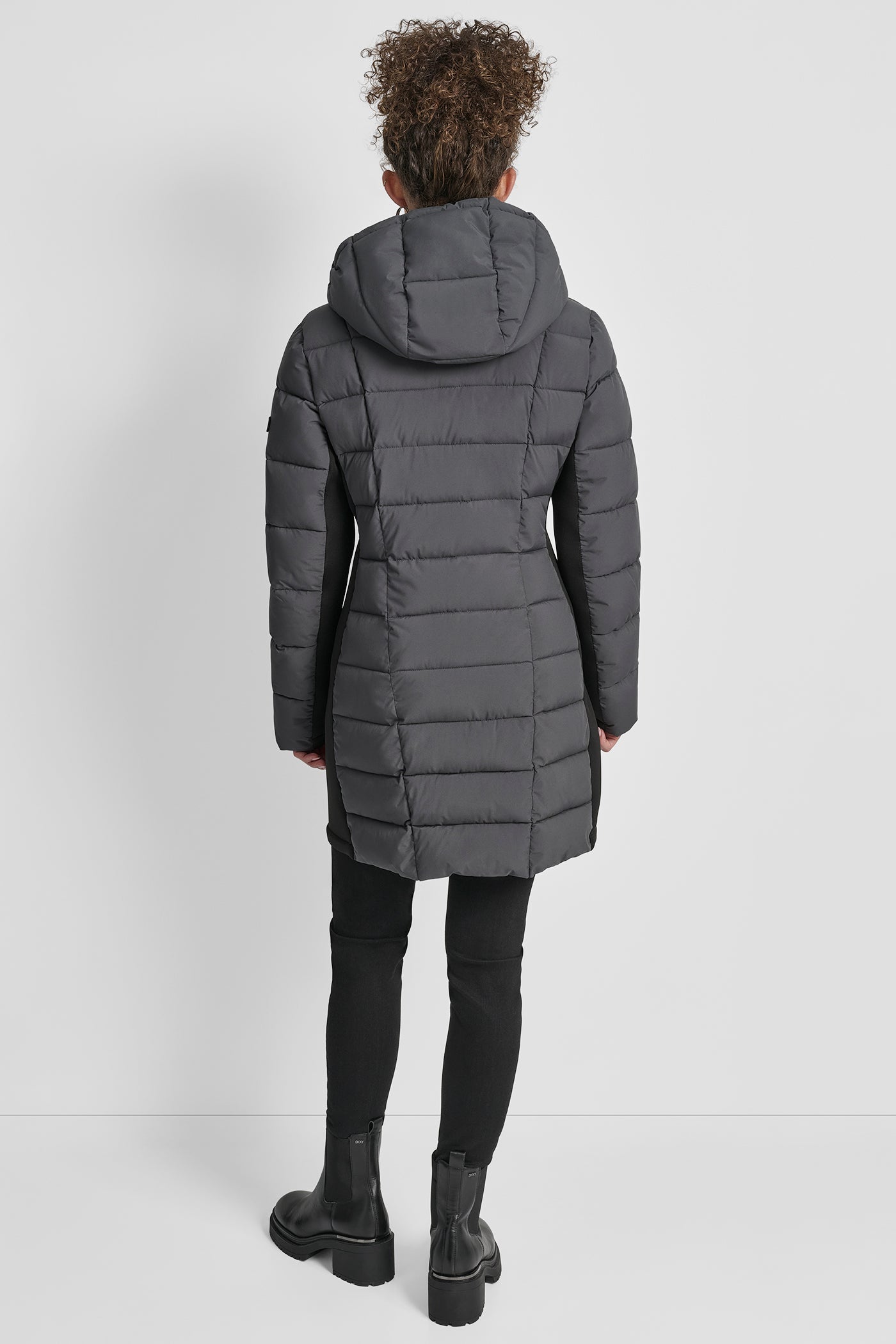 TITAN LONG MIX MEDIA JACKET WITH HOOD, BACK VIEW | New Arrivals
