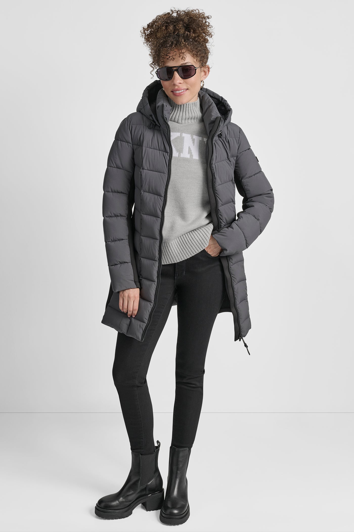 LONG MIX MEDIA JACKET WITH HOOD VIEW 9 | New Arrivals