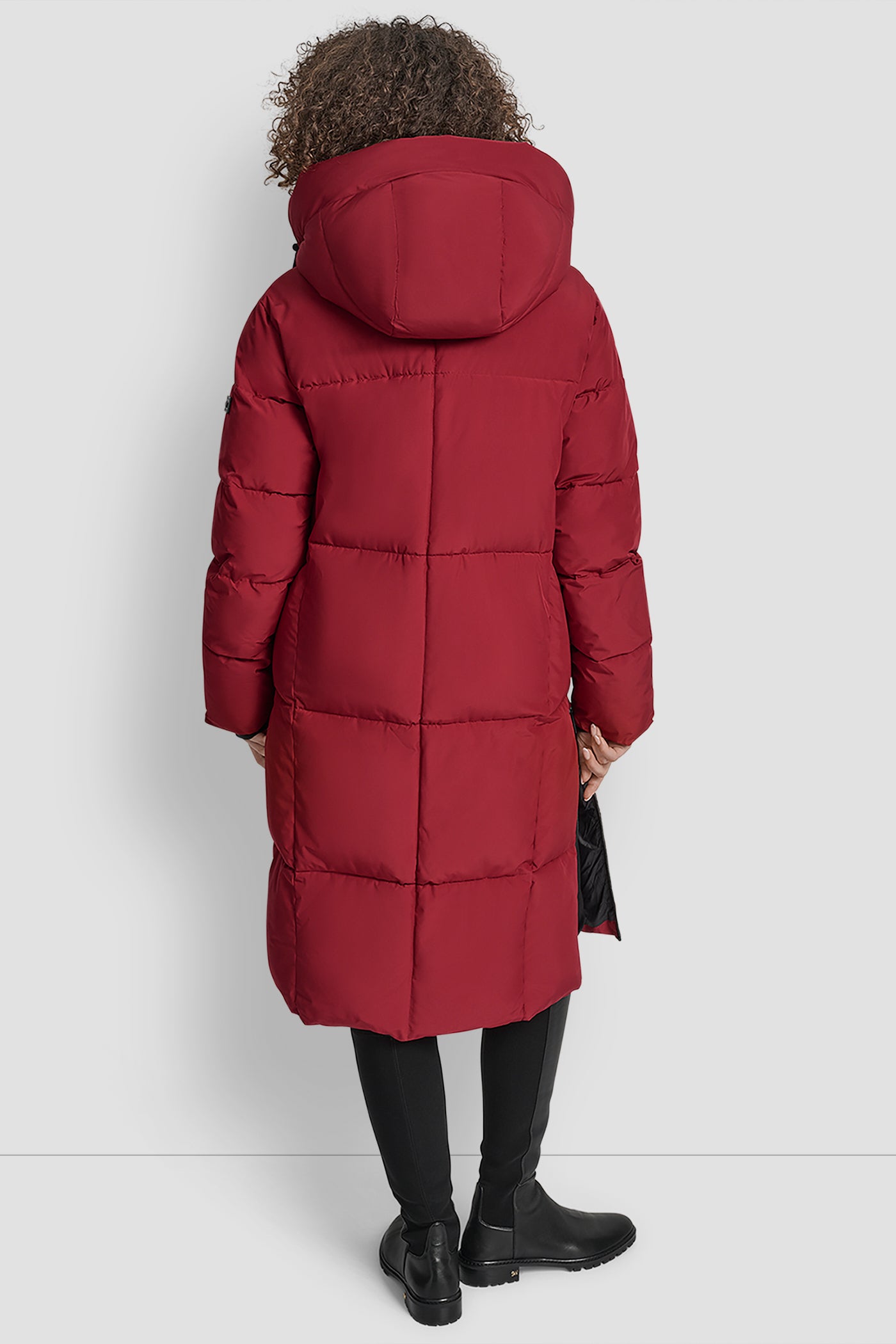 TIBETAN MID LENGTH PUFFER JACKET, BACK VIEW | WOMENS COATS & JACKETS