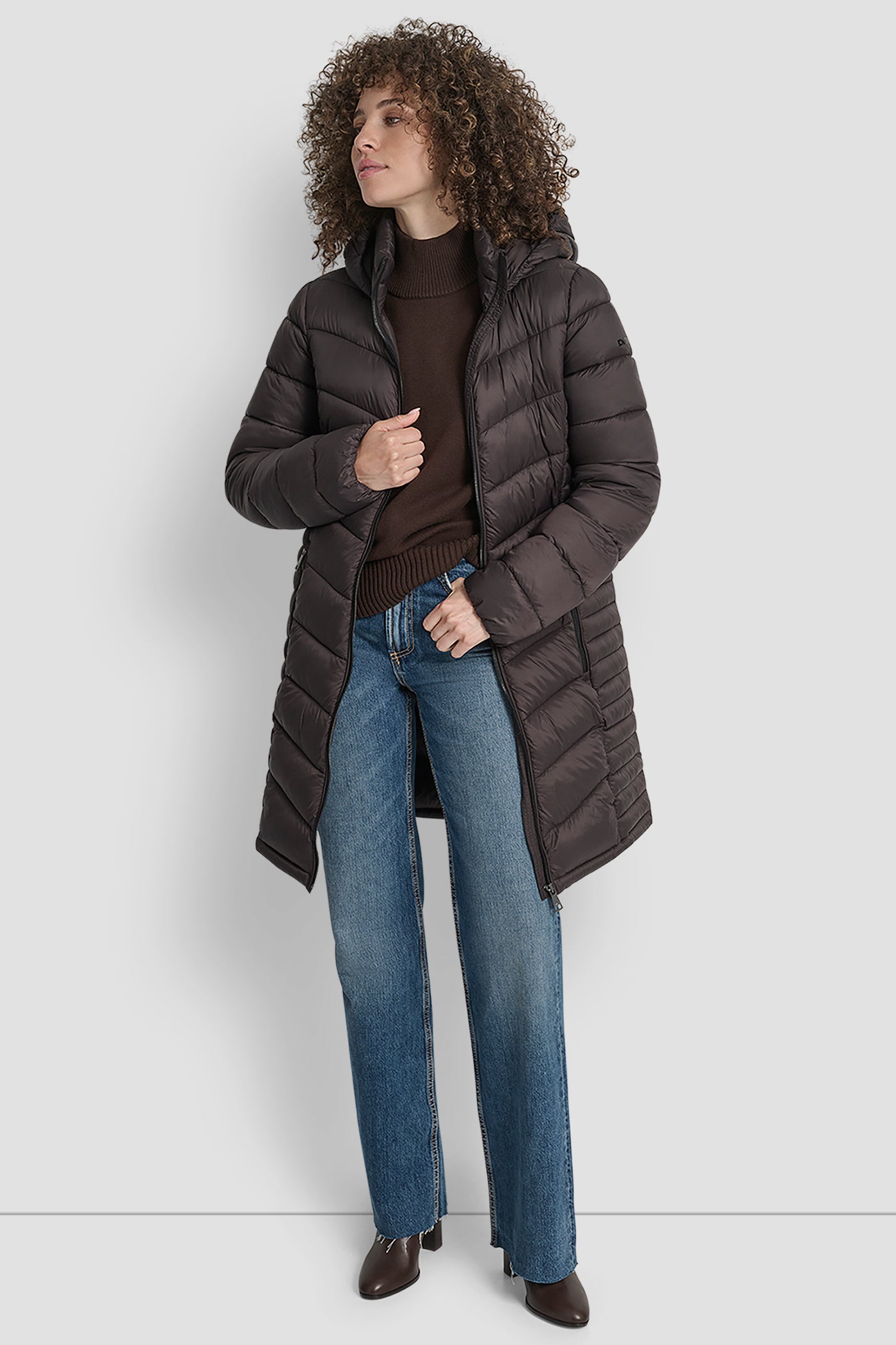 MIDI PUFFER JACKET WITH SIDE POCKETS VIEW 8 | Clothing