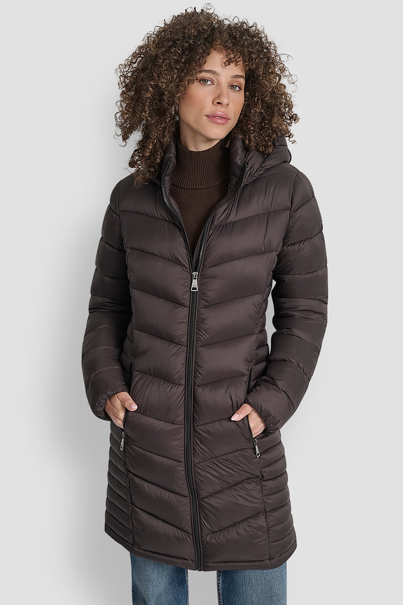 BITTER MIDI PUFFER JACKET WITH SIDE POCKETS, VIEW 1 | WOMENS COATS & JACKETS