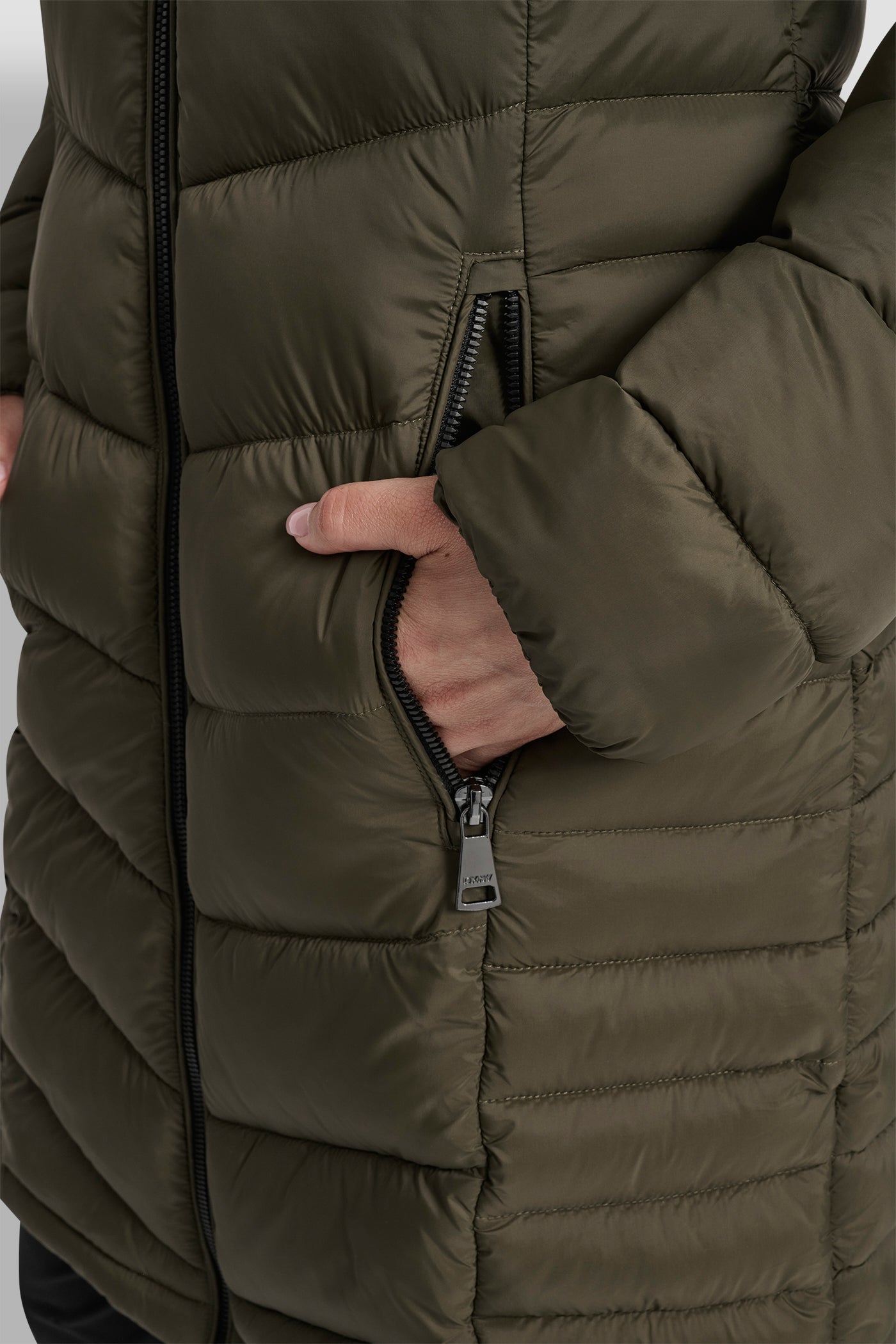 MIDI PUFFER JACKET WITH SIDE POCKETS VIEW 5 | WOMENS COATS & JACKETS