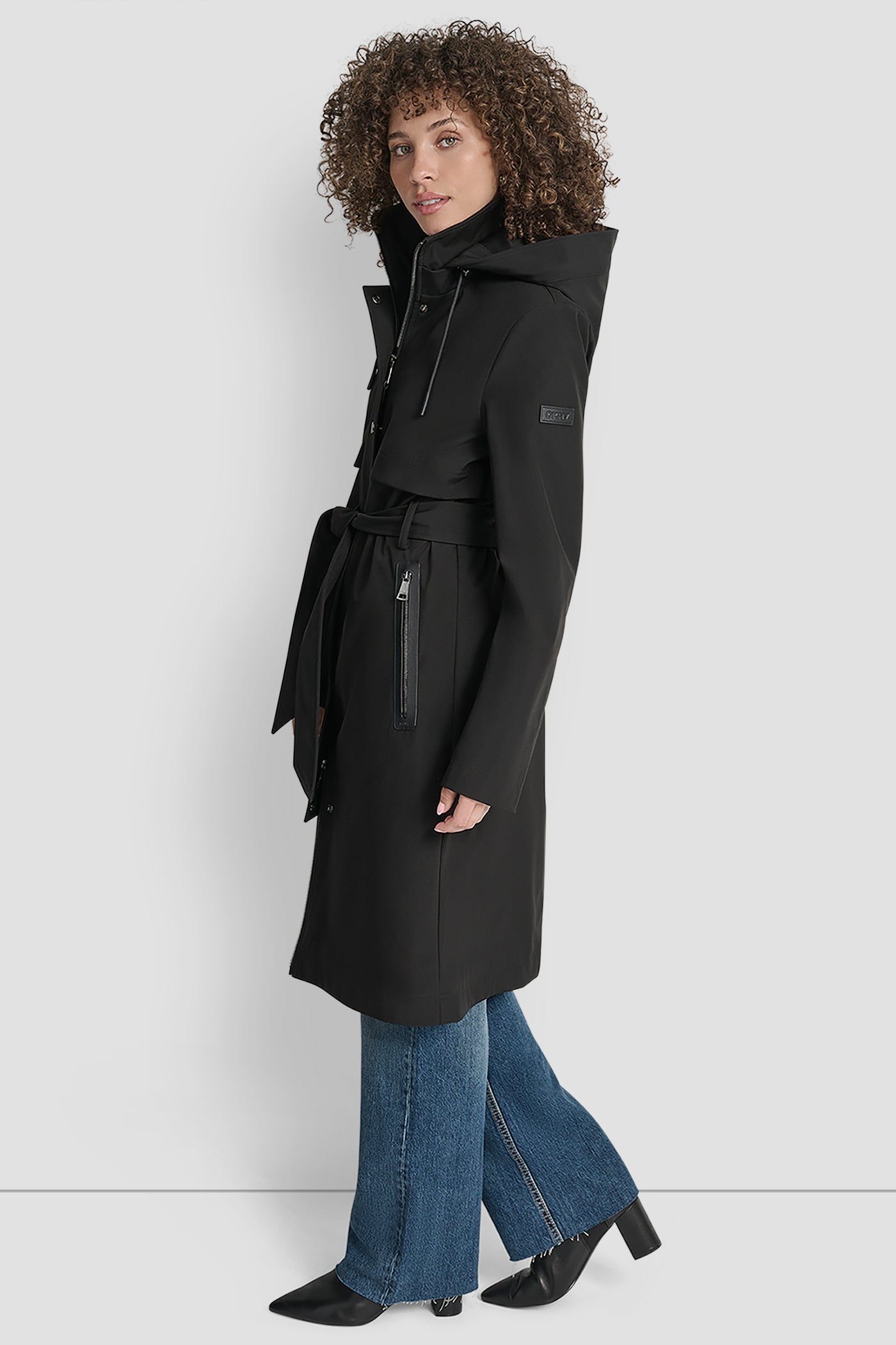 LONG WAIST BELT TRENCH COAT VIEW 3 | WOMENS COATS & JACKETS