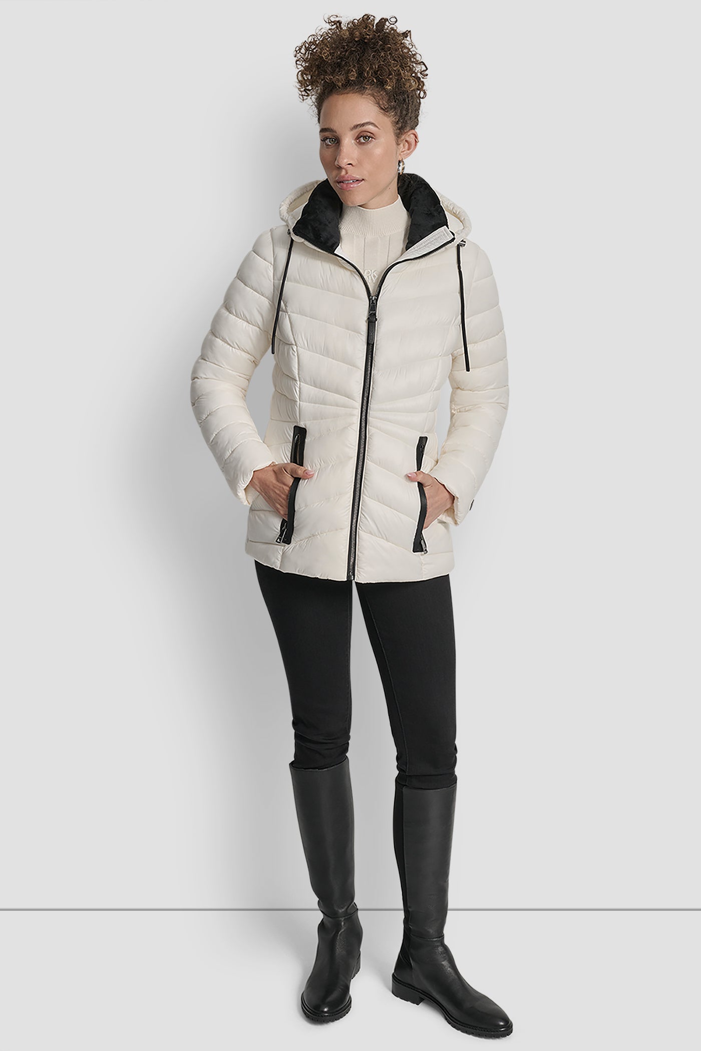 SHORT HOODED PUFFER JACKET VIEW 8 | WOMENS COATS & JACKETS