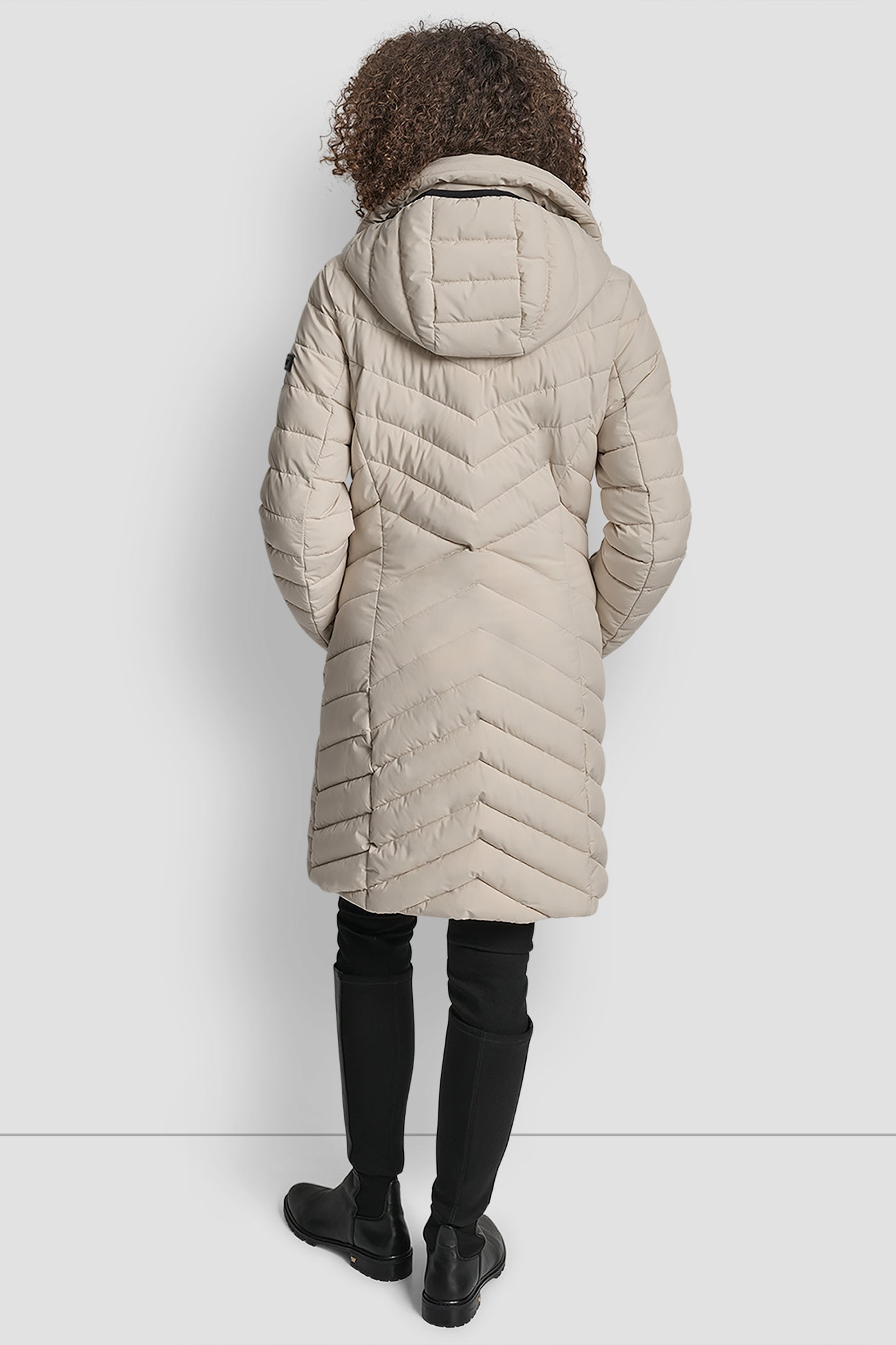 CEMENT LONG PACKABLE VESTIE WALKER, BACK VIEW | DKNY Promo