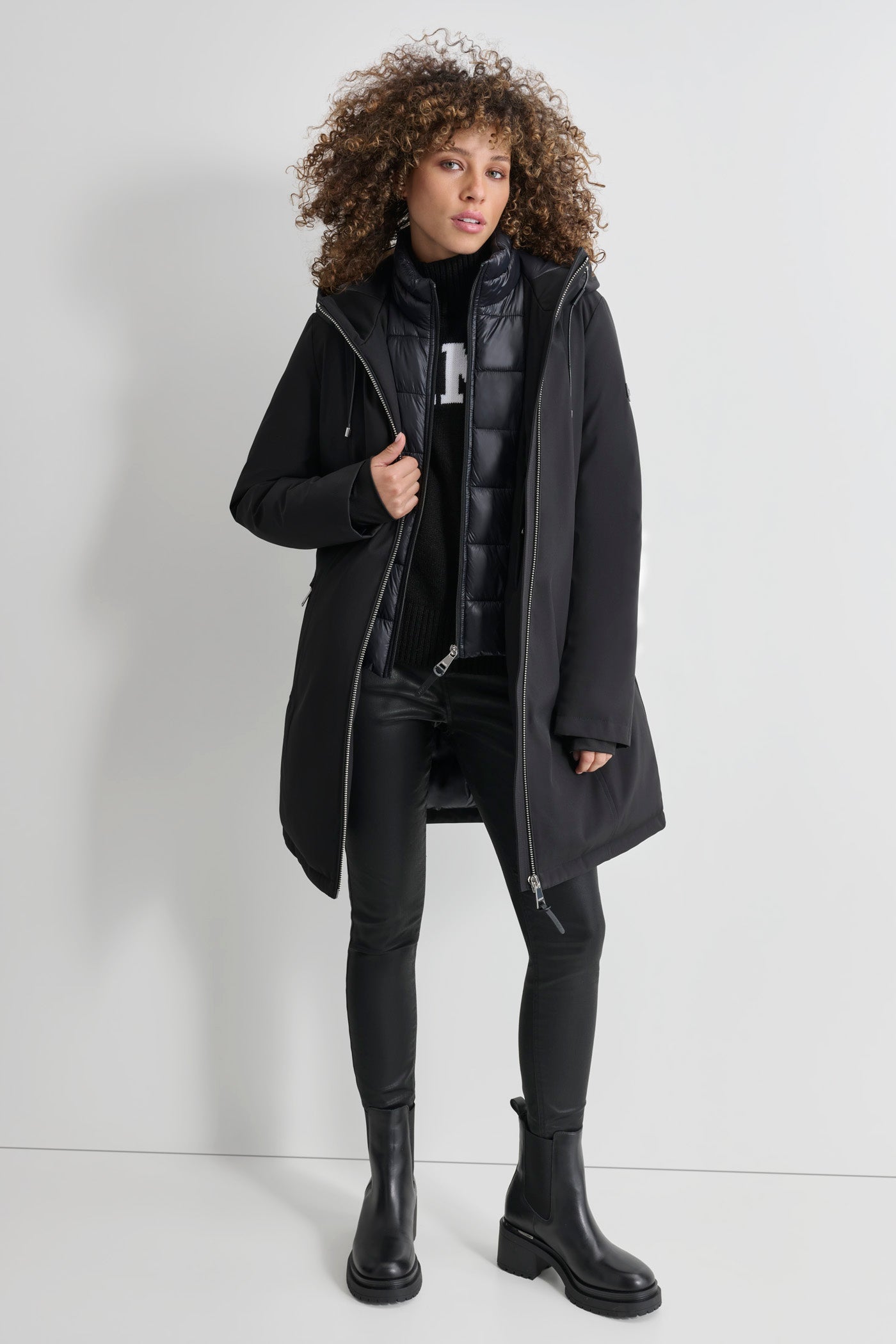 MID LENGTH SOFT SHELL JACKET VIEW 3 | Not Clearance or Preorder
