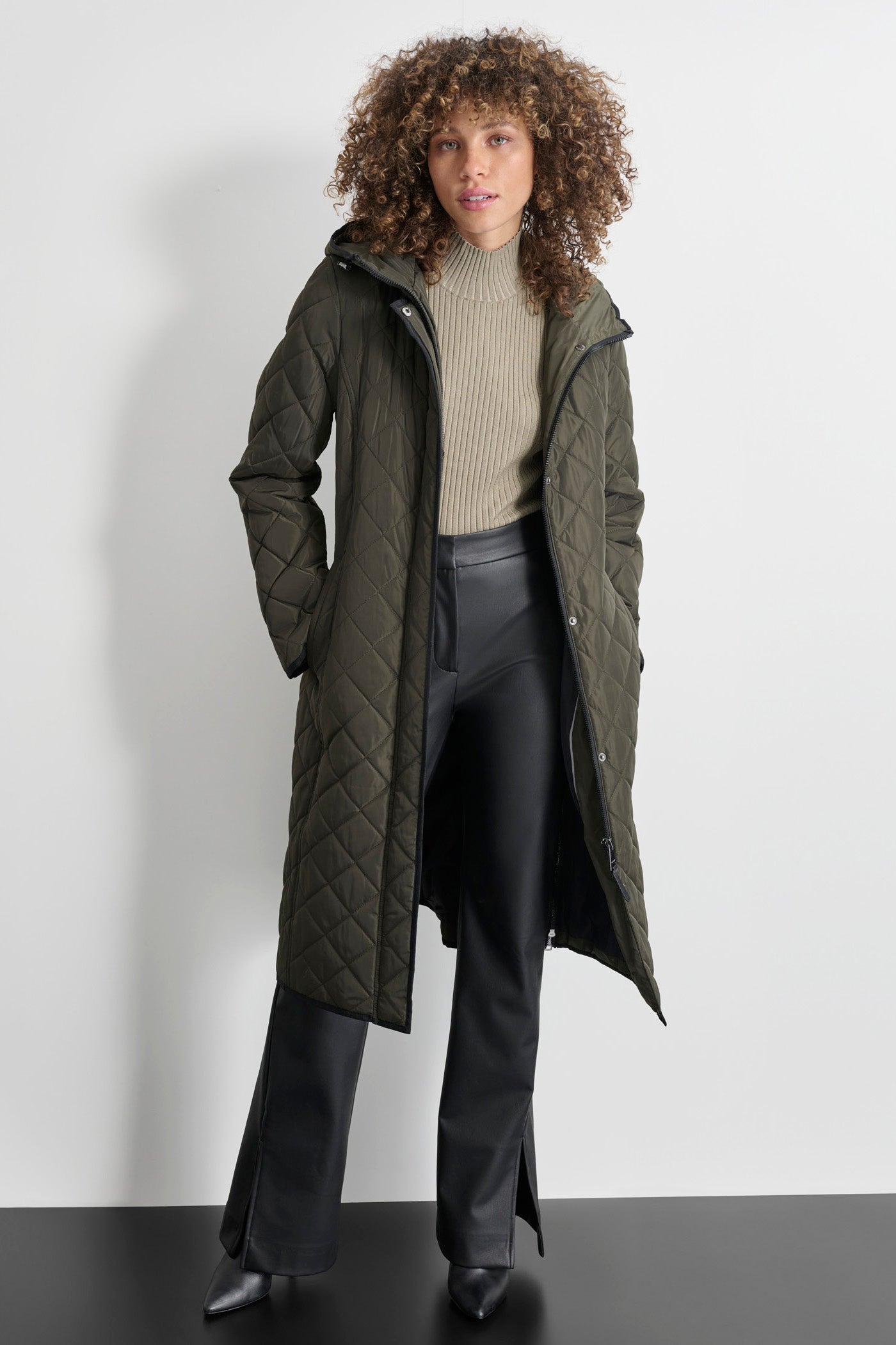 Long Quilted Trench VIEW 4