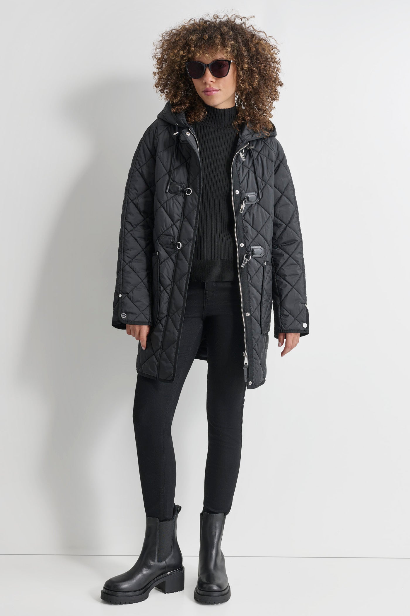 QUILTED COAT WITH TOGGLE VIEW 6