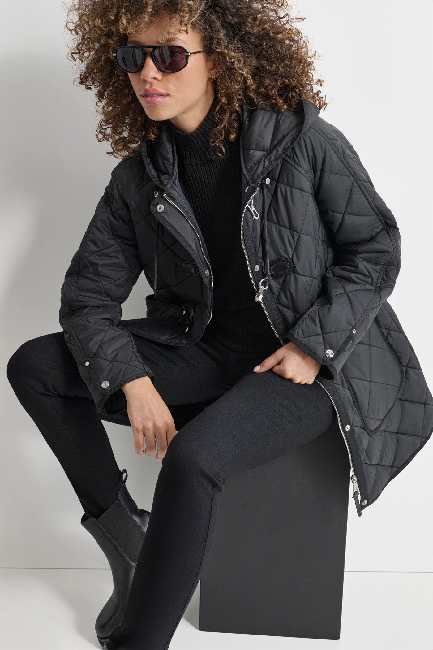 QUILTED COAT WITH TOGGLE VIEW 7