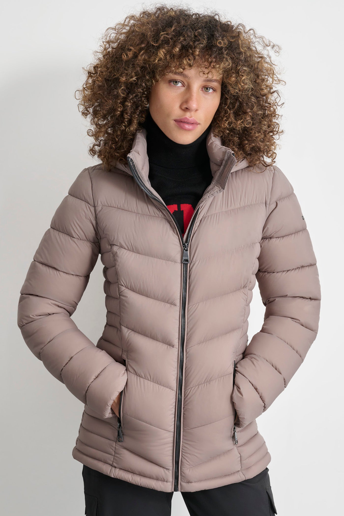 Purple LIGHTWEIGHT PUFFER JACKET, VIEW 1 | WOMENS COATS & JACKETS