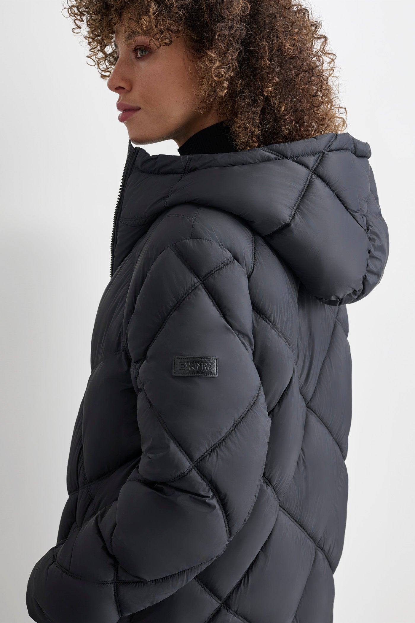 SILKY LONG QUILTED PARKA VIEW 4