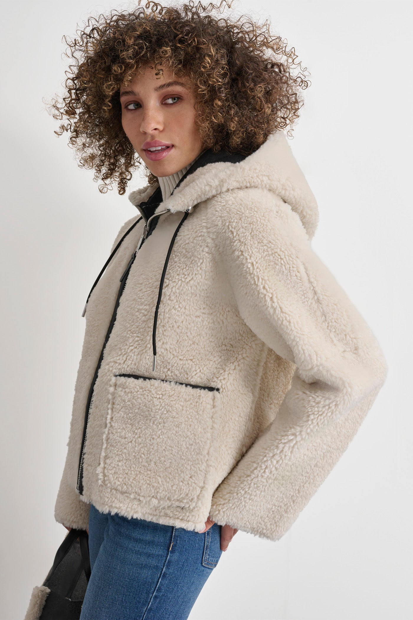 DKNY REVERSIBLE FAUX SHEARLING JACKET - Jackets - Compare