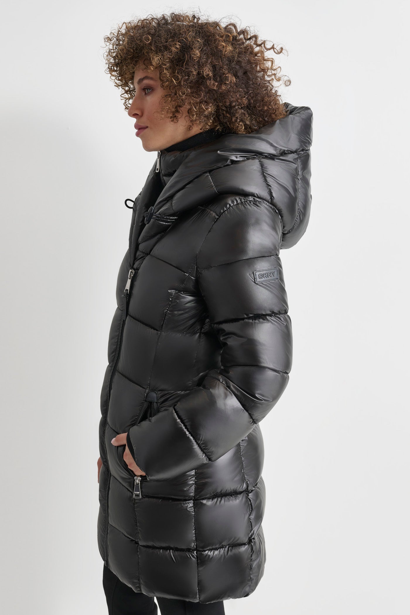 Pearlized Puffer With Hood | DKNY