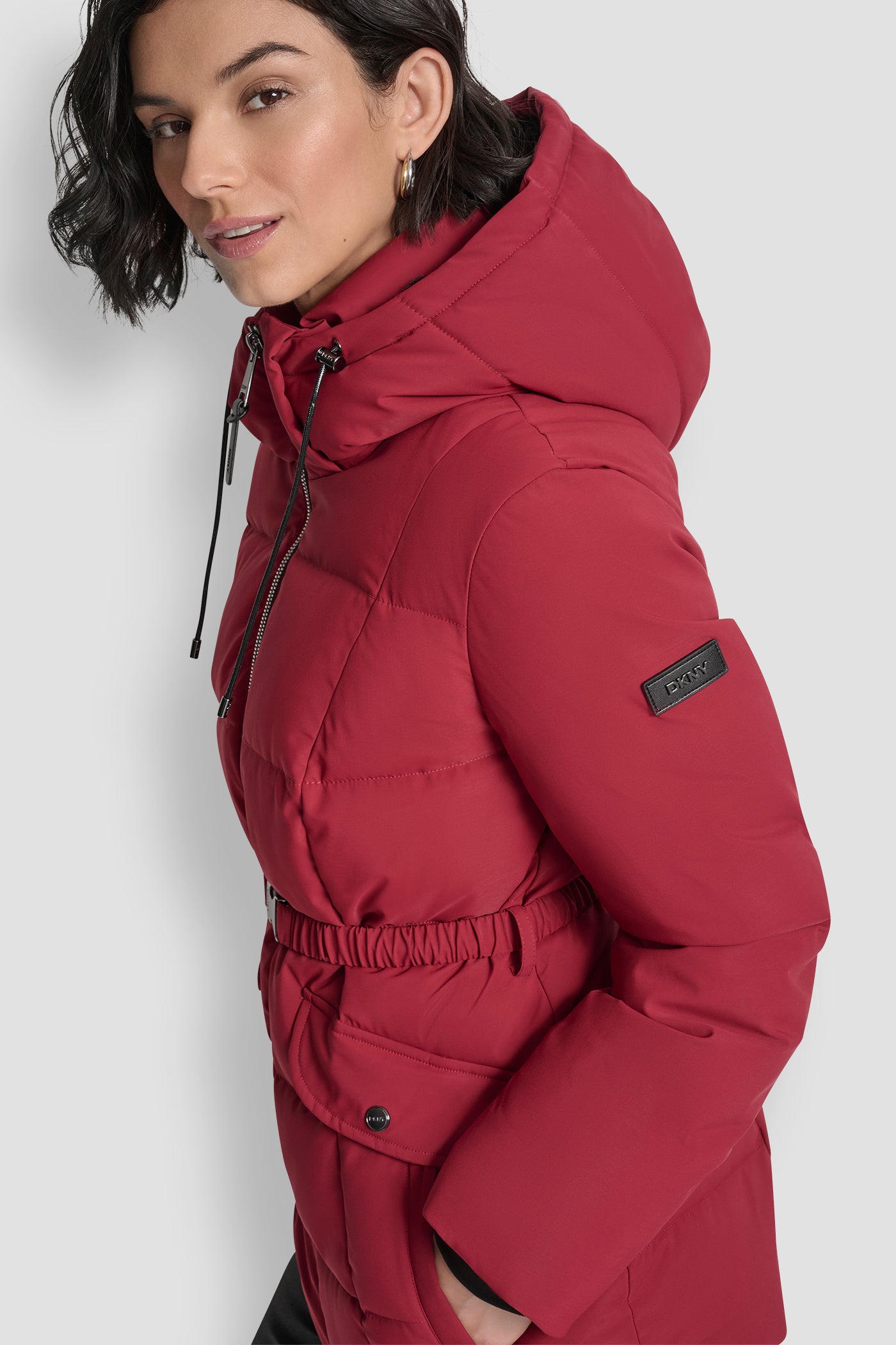 SHORT BELTED PUFFER JACKET VIEW 6 | WOMENS COATS & JACKETS
