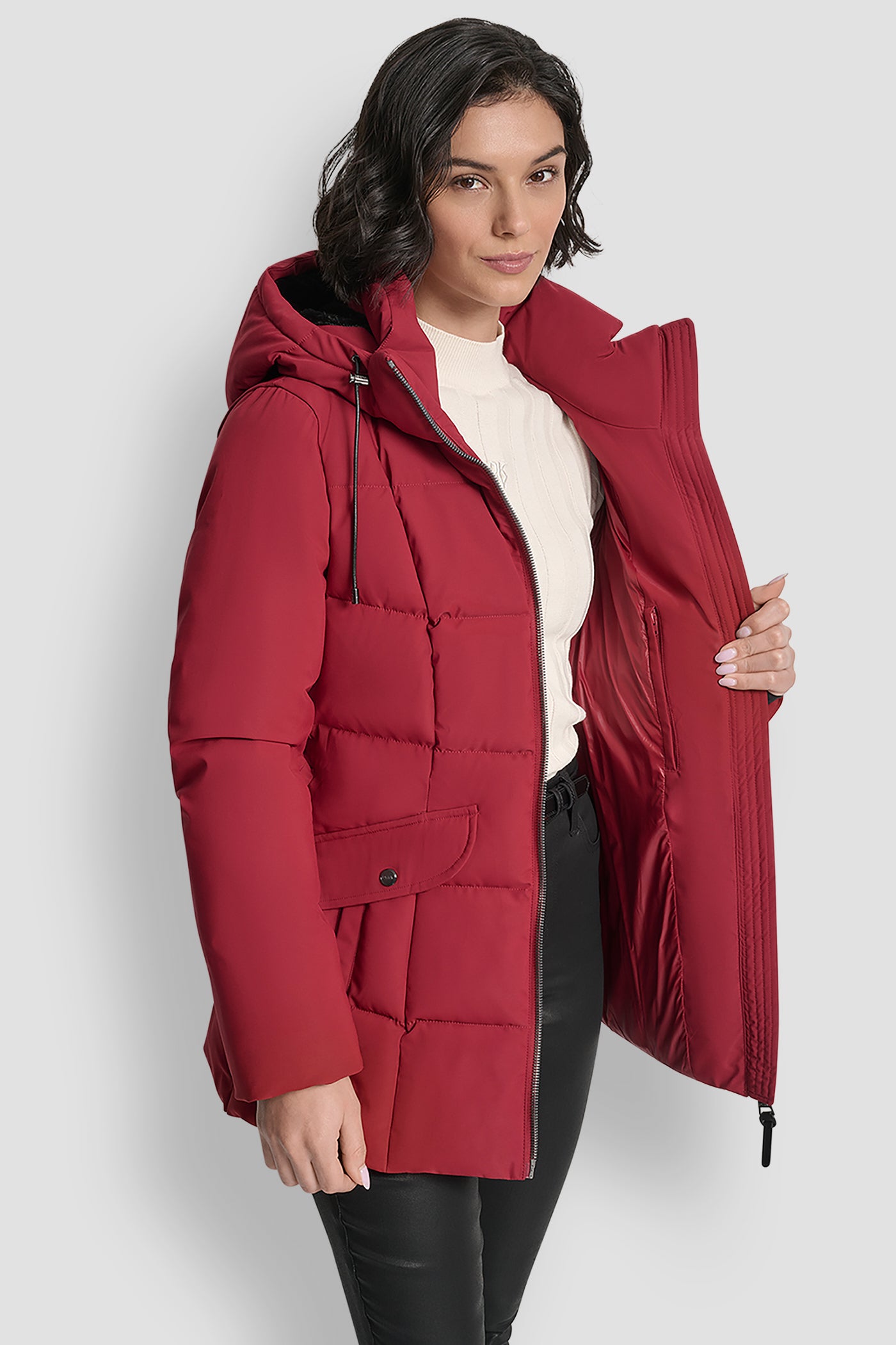 SHORT BELTED PUFFER JACKET VIEW 7 | WOMENS COATS & JACKETS