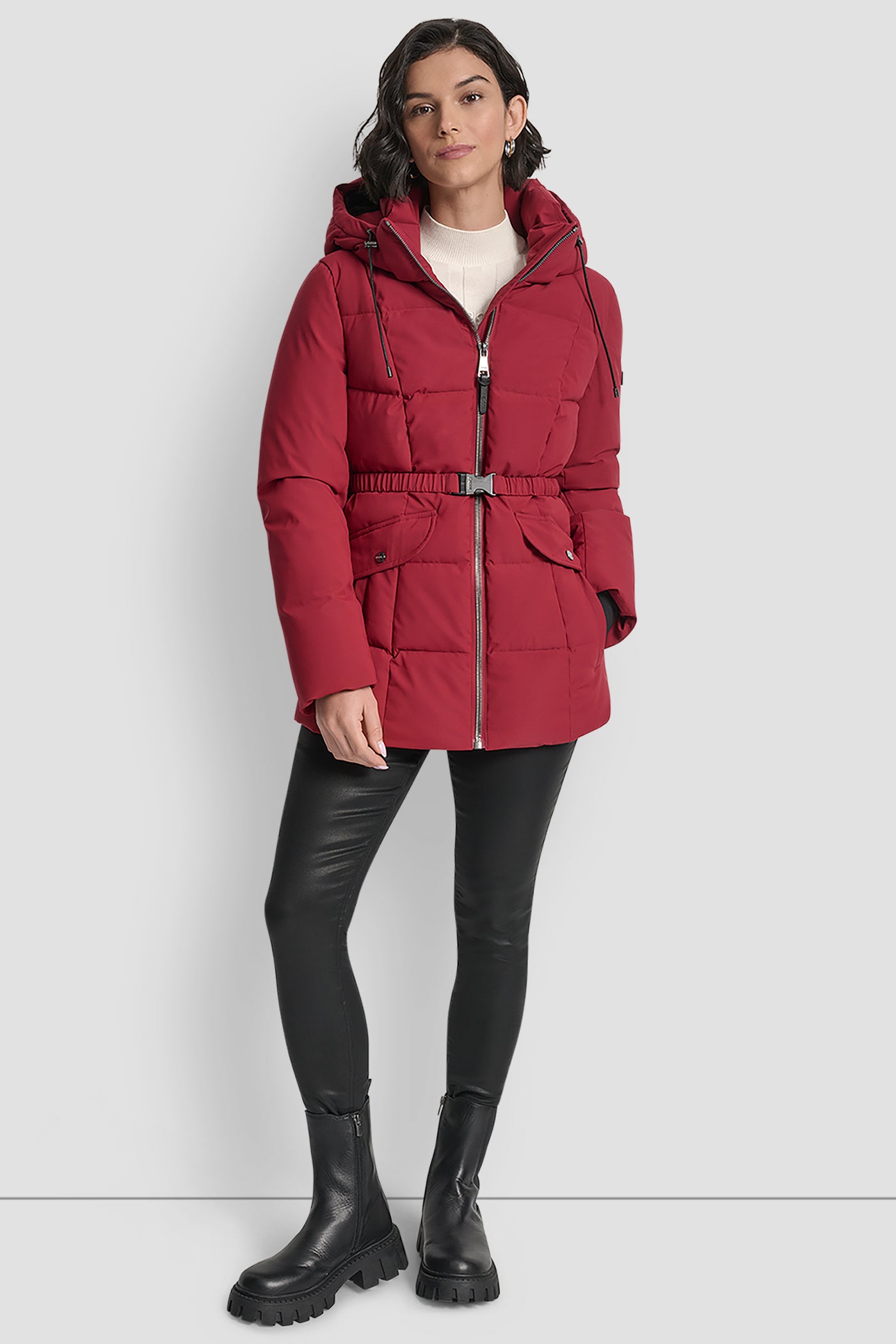 SHORT BELTED PUFFER JACKET VIEW 9 | WOMENS COATS & JACKETS