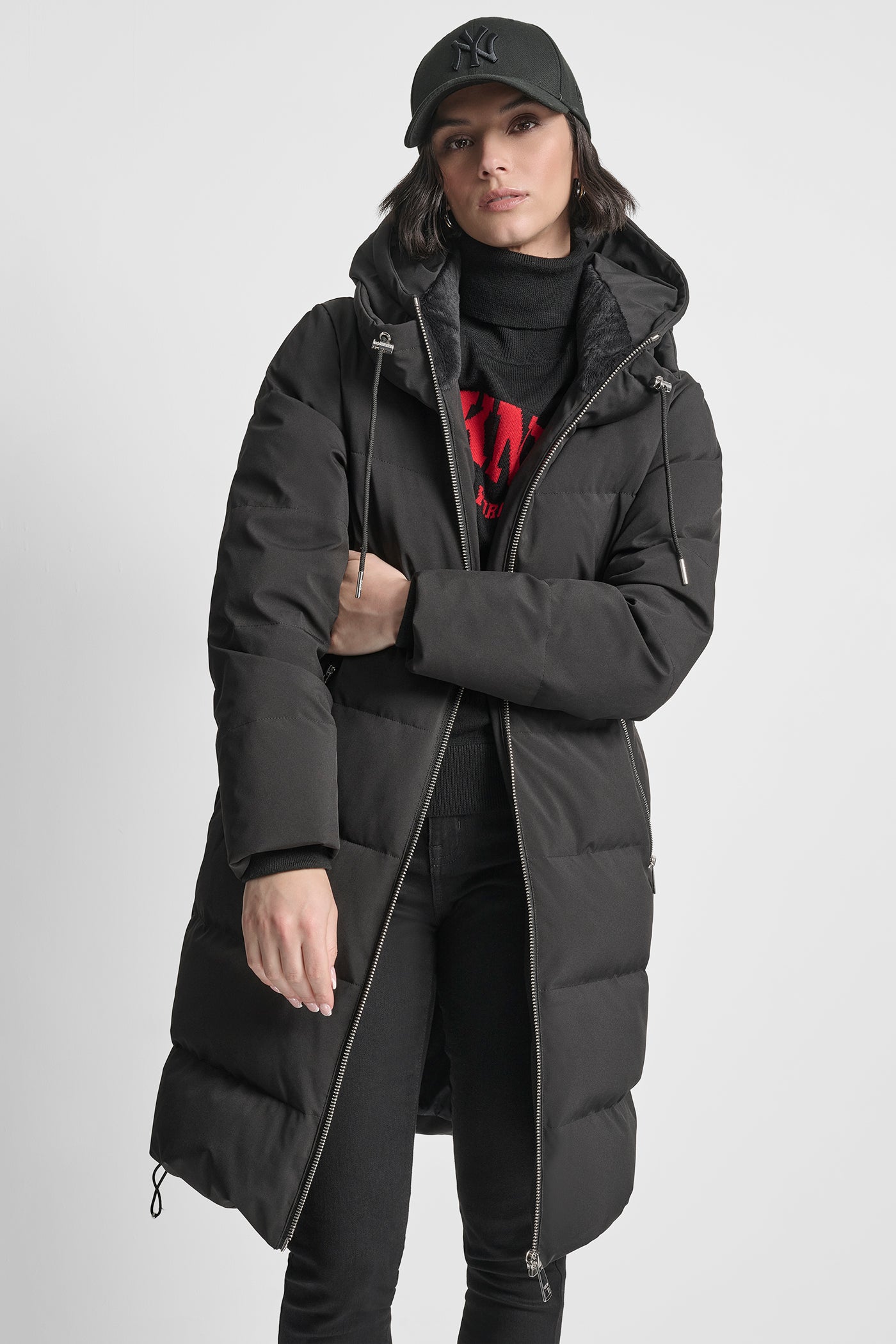 DOWN FILLED MAXI LENGTH PUFFER WITH HOOD VIEW 5 | WOMENS COATS & JACKETS