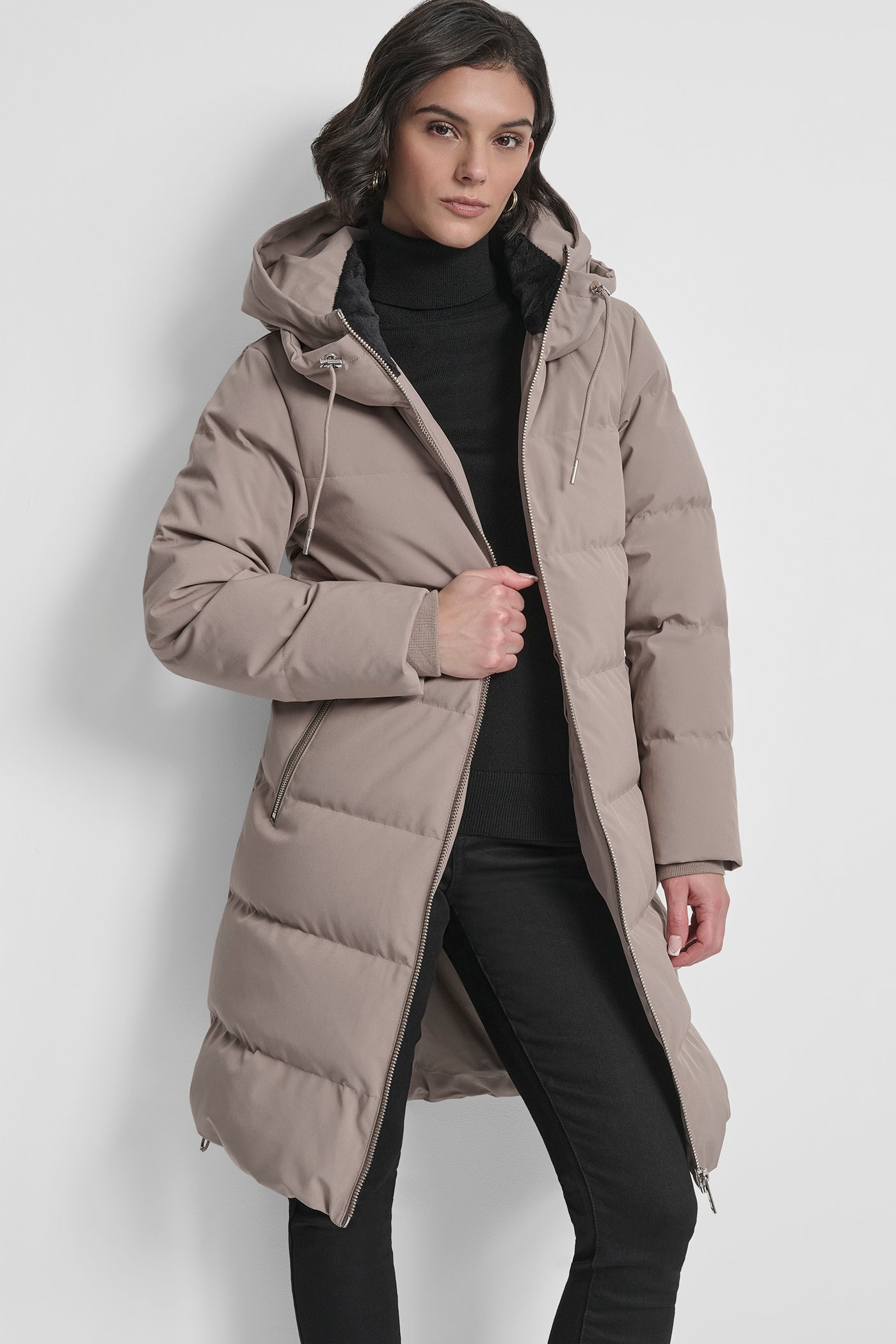 DOWN FILLED MAXI LENGTH PUFFER WITH HOOD VIEW 5 | WOMENS COATS & JACKETS