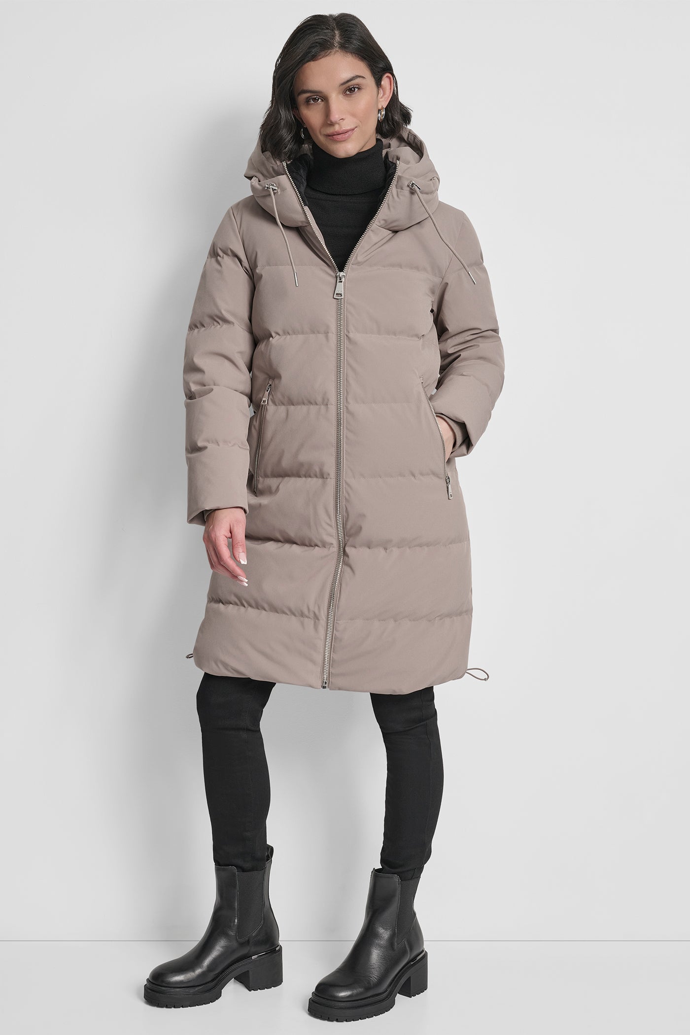 THISTLE DOWN FILLED MAXI LENGTH PUFFER WITH HOOD, VIEW 1 | WOMENS COATS & JACKETS