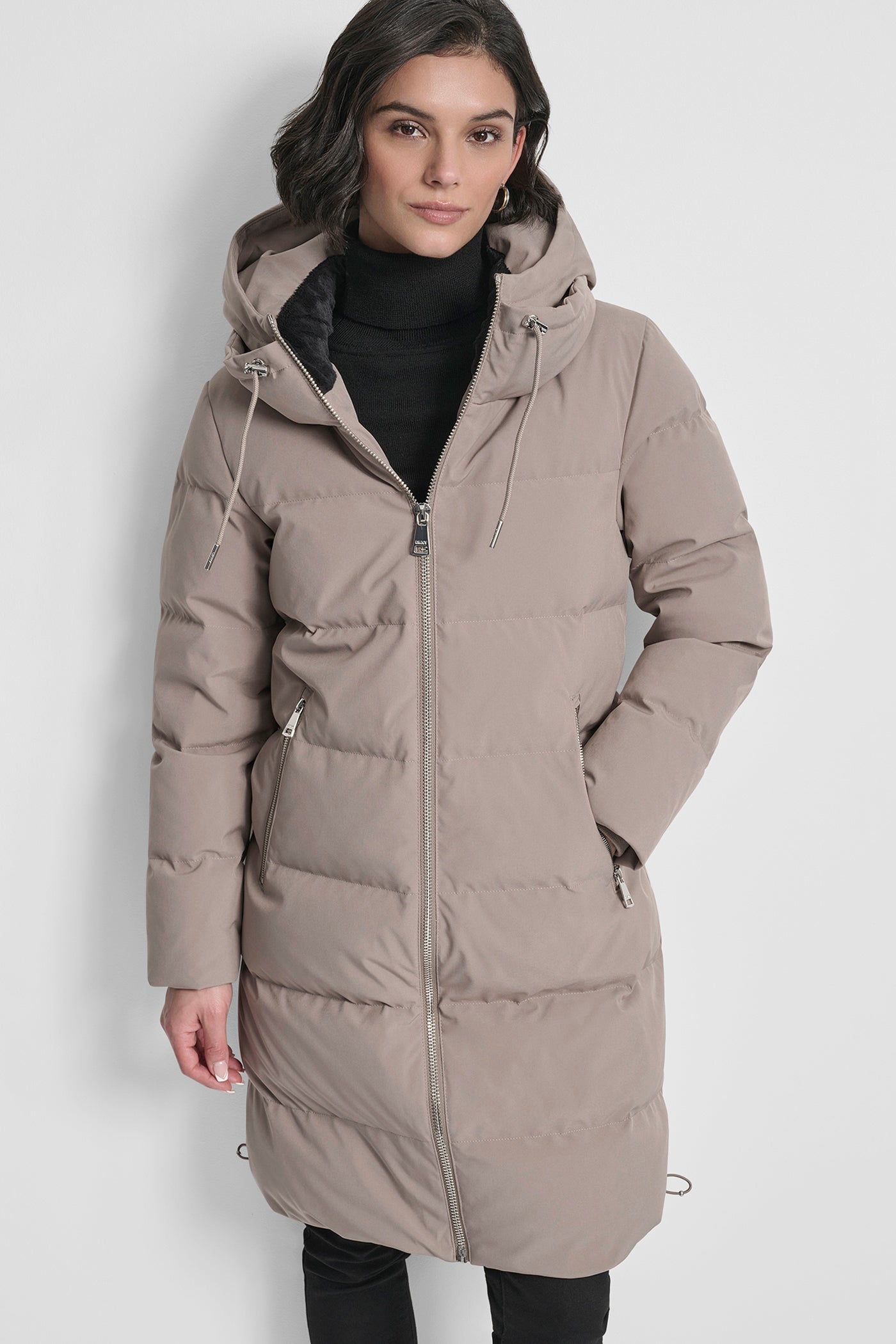 DOWN FILLED MAXI LENGTH PUFFER WITH HOOD VIEW 3 | WOMENS COATS & JACKETS