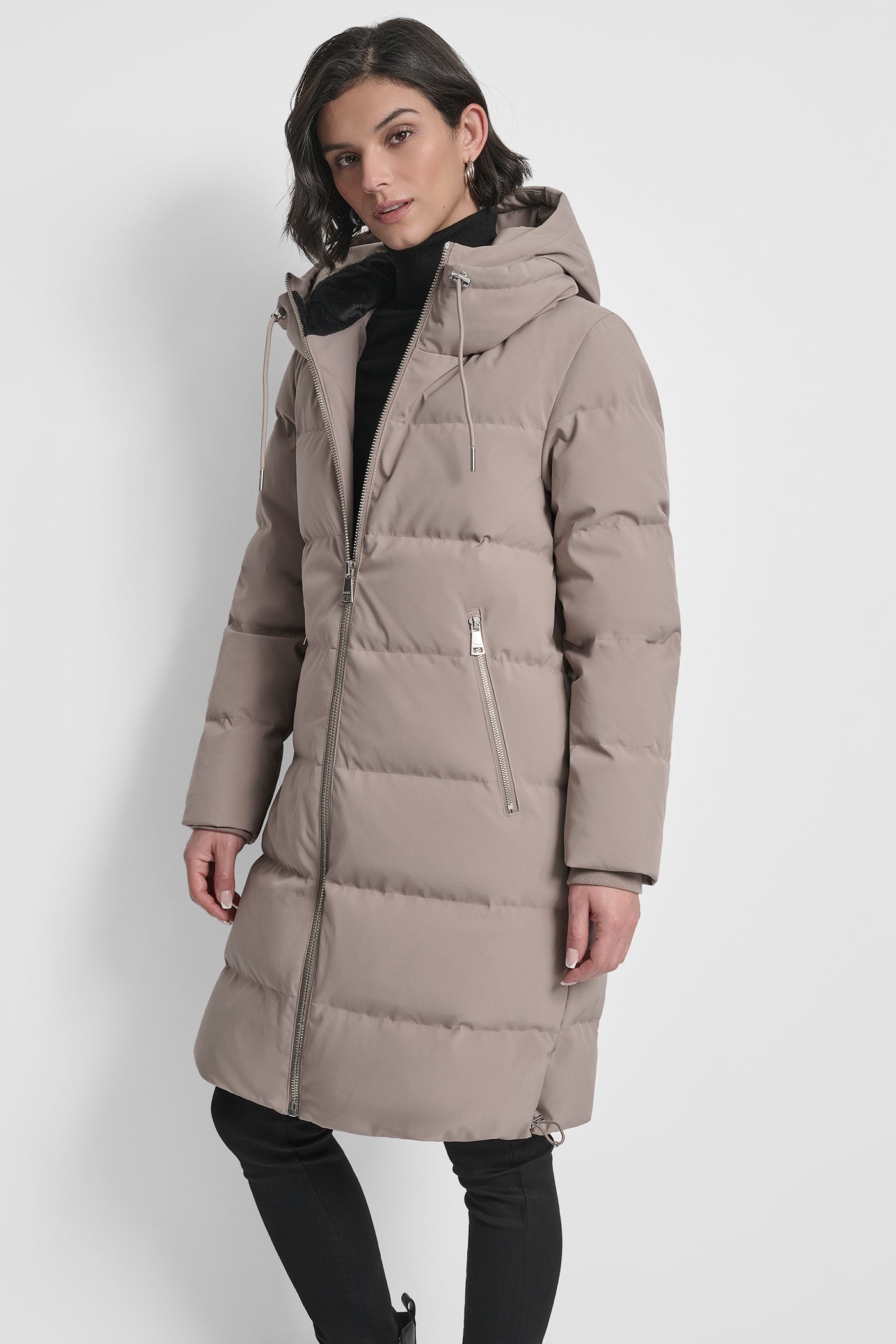 DOWN FILLED MAXI LENGTH PUFFER WITH HOOD VIEW 4 | WOMENS COATS & JACKETS
