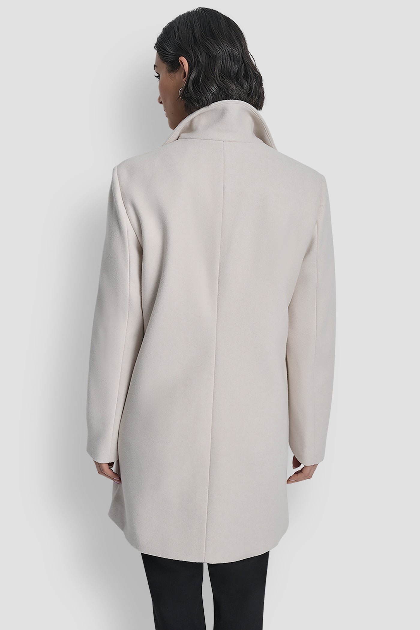 CEMENT LONG SLEEVE BLAZER COAT, BACK VIEW | 9-5 Edit