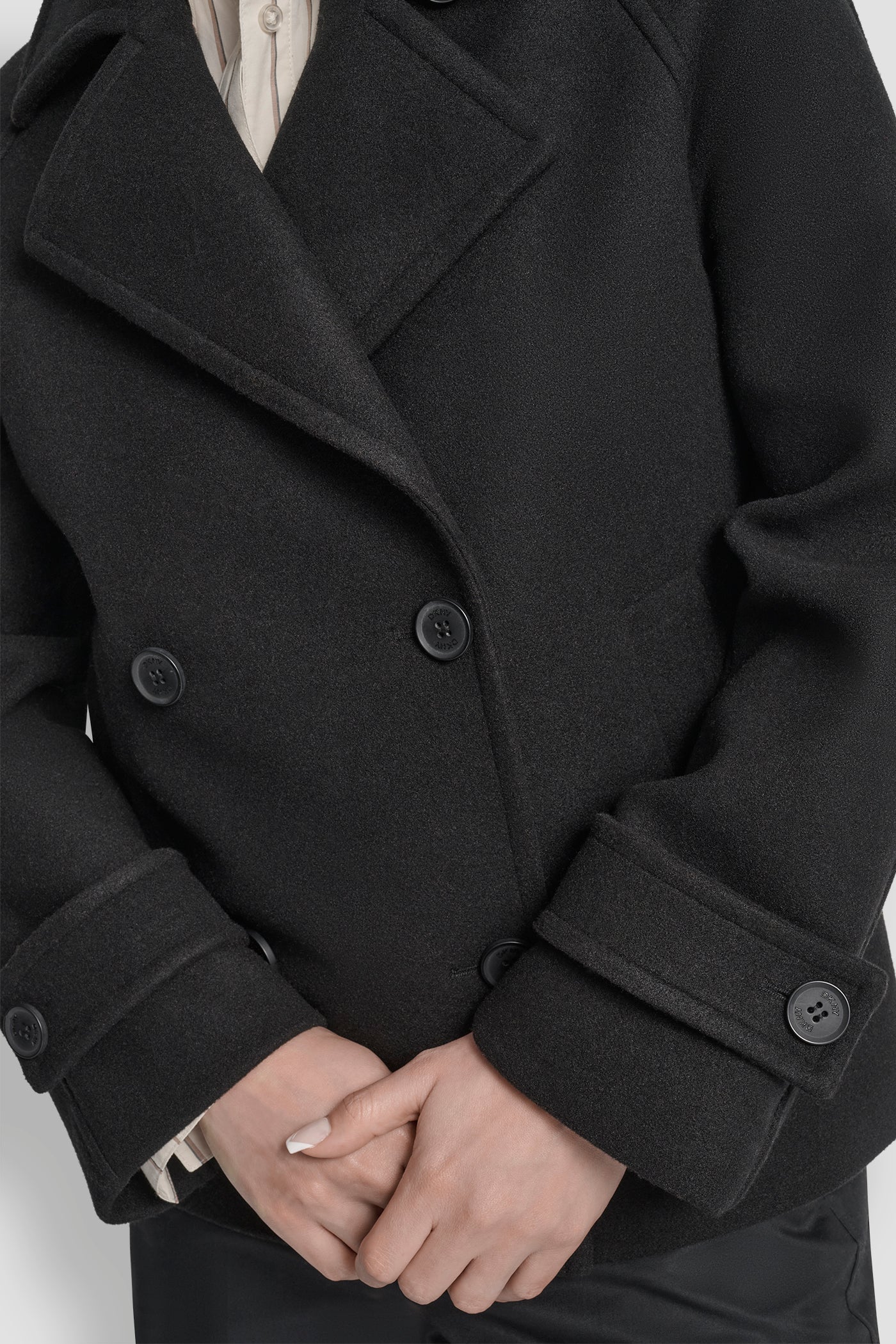 SHORT FAUX WOOL JACKET VIEW 3 | WOMENS COATS & JACKETS