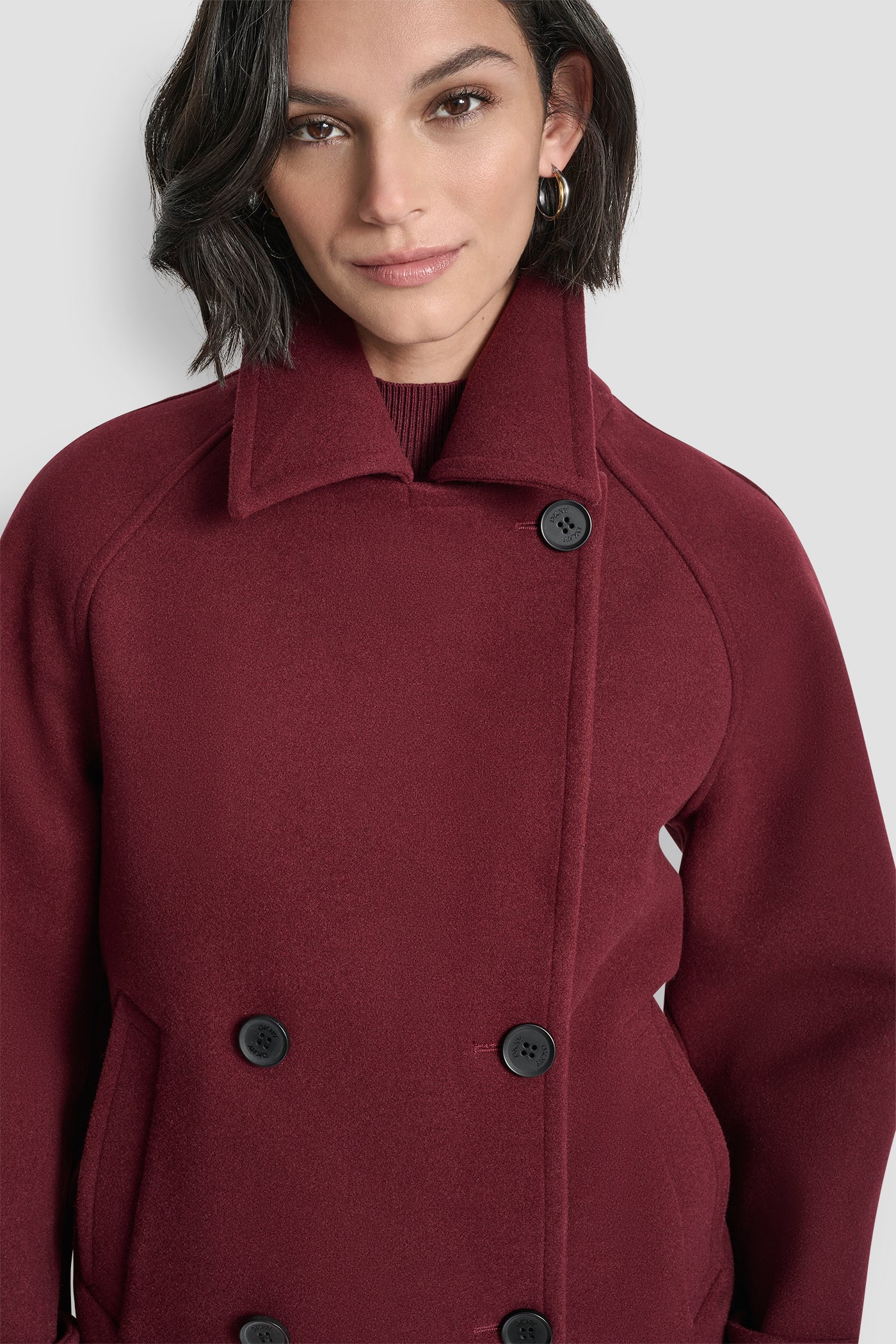 SHORT FAUX WOOL JACKET VIEW 4 | DKNY Promo