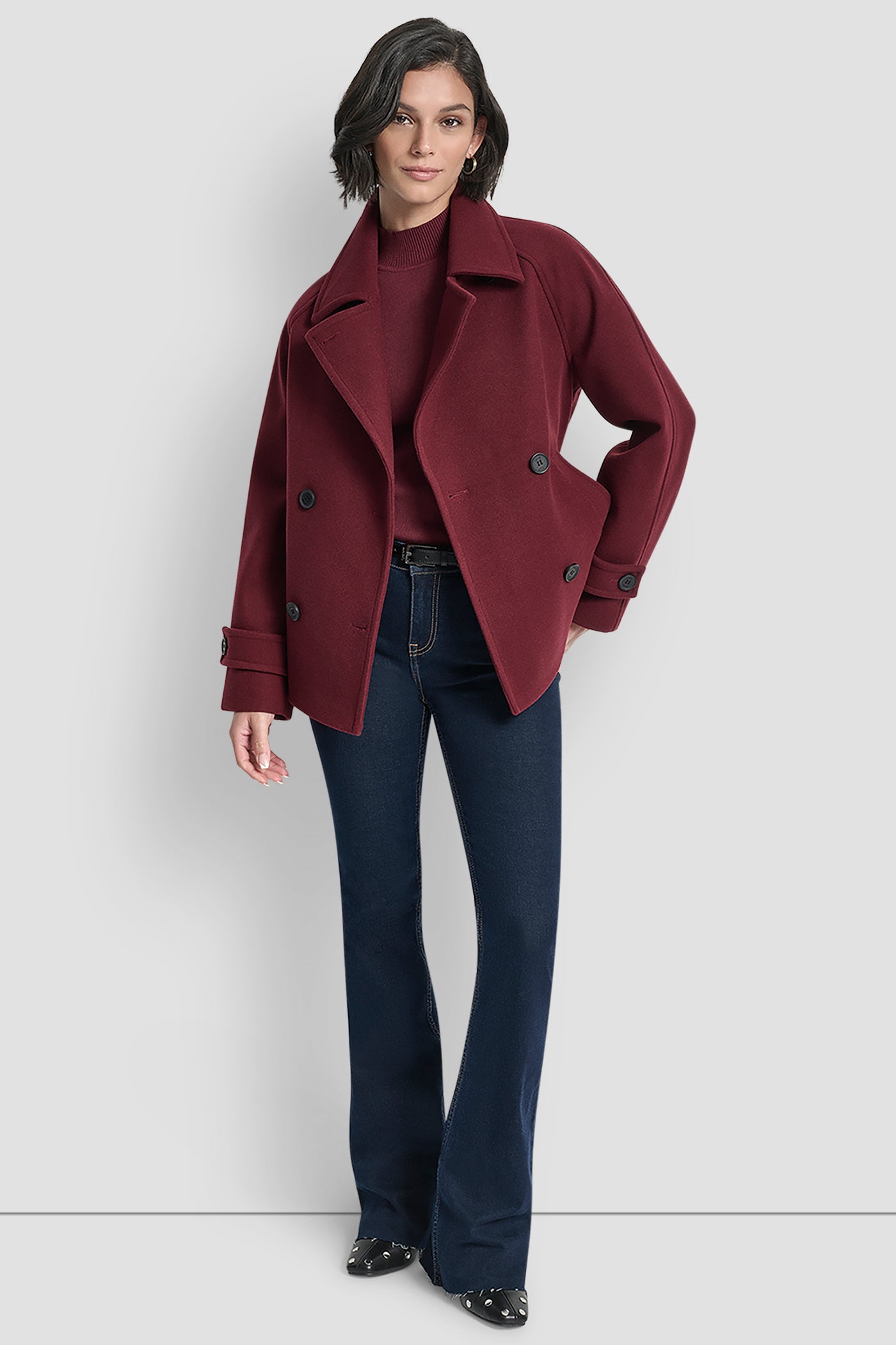 SHORT FAUX WOOL JACKET VIEW 8 | DKNY Promo