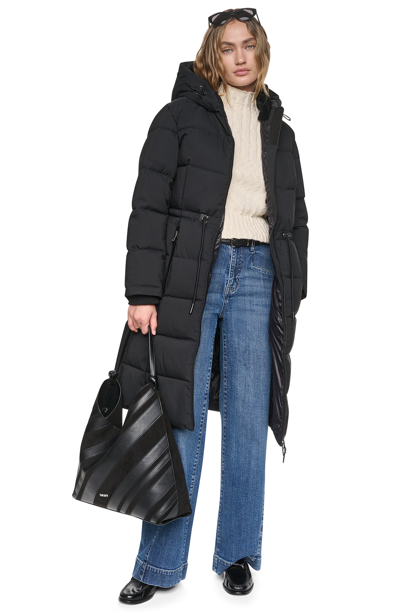 MAXI PUFFER COAT WITH HOOD VIEW 2
